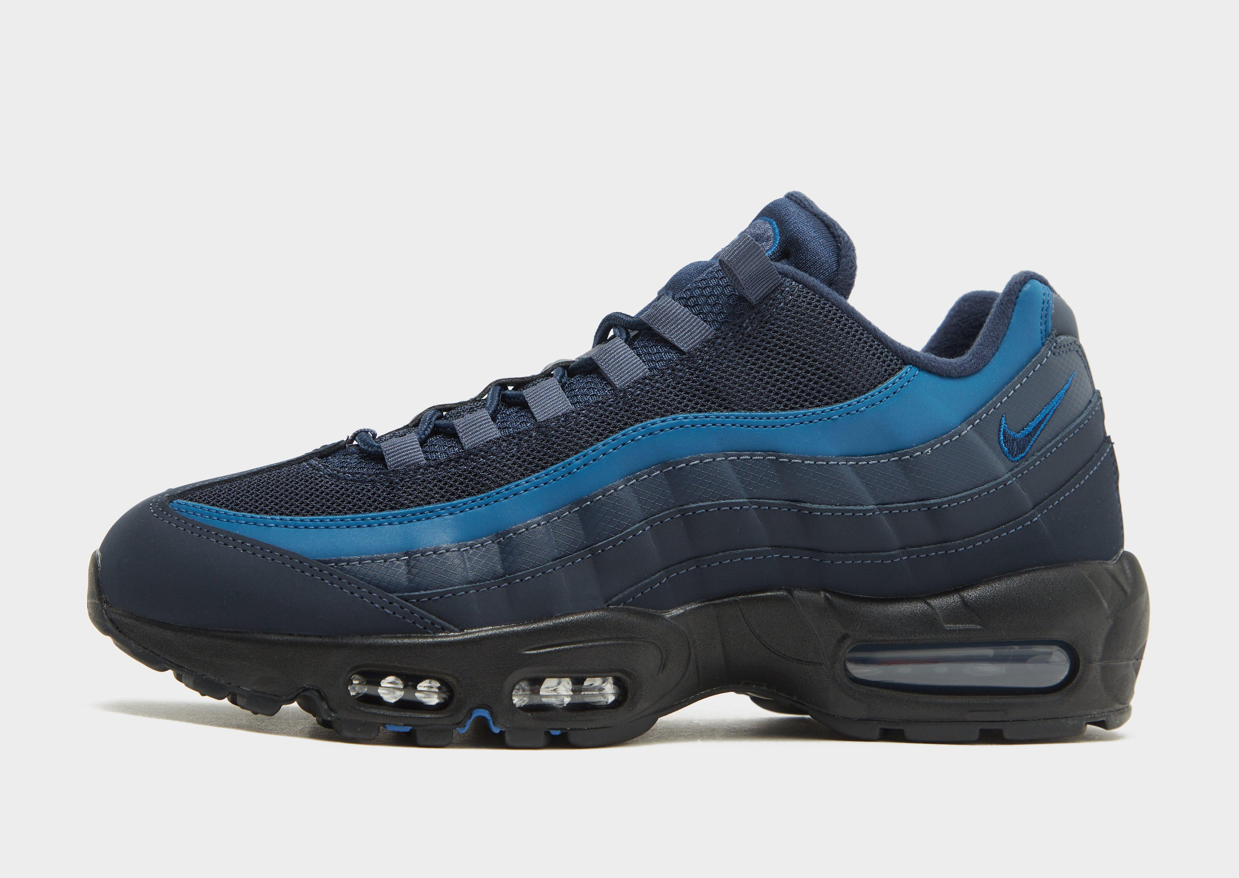 Nike air max 95 zwart blauw on sale