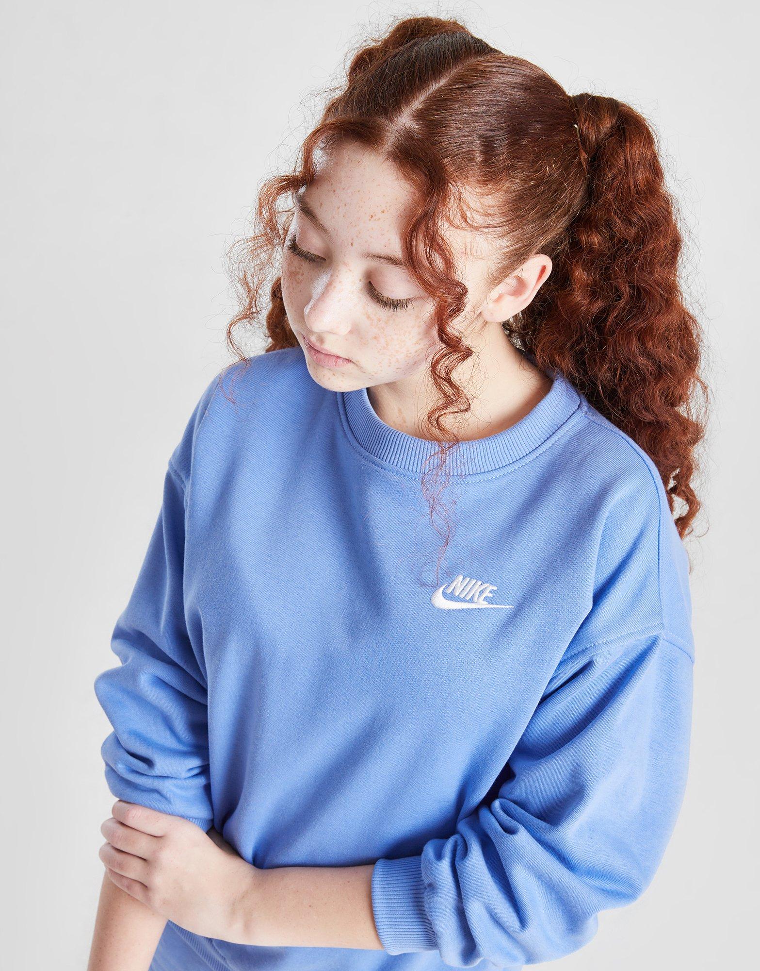 Nike Girls' Club Fleece Crew Sweatshirt Junior