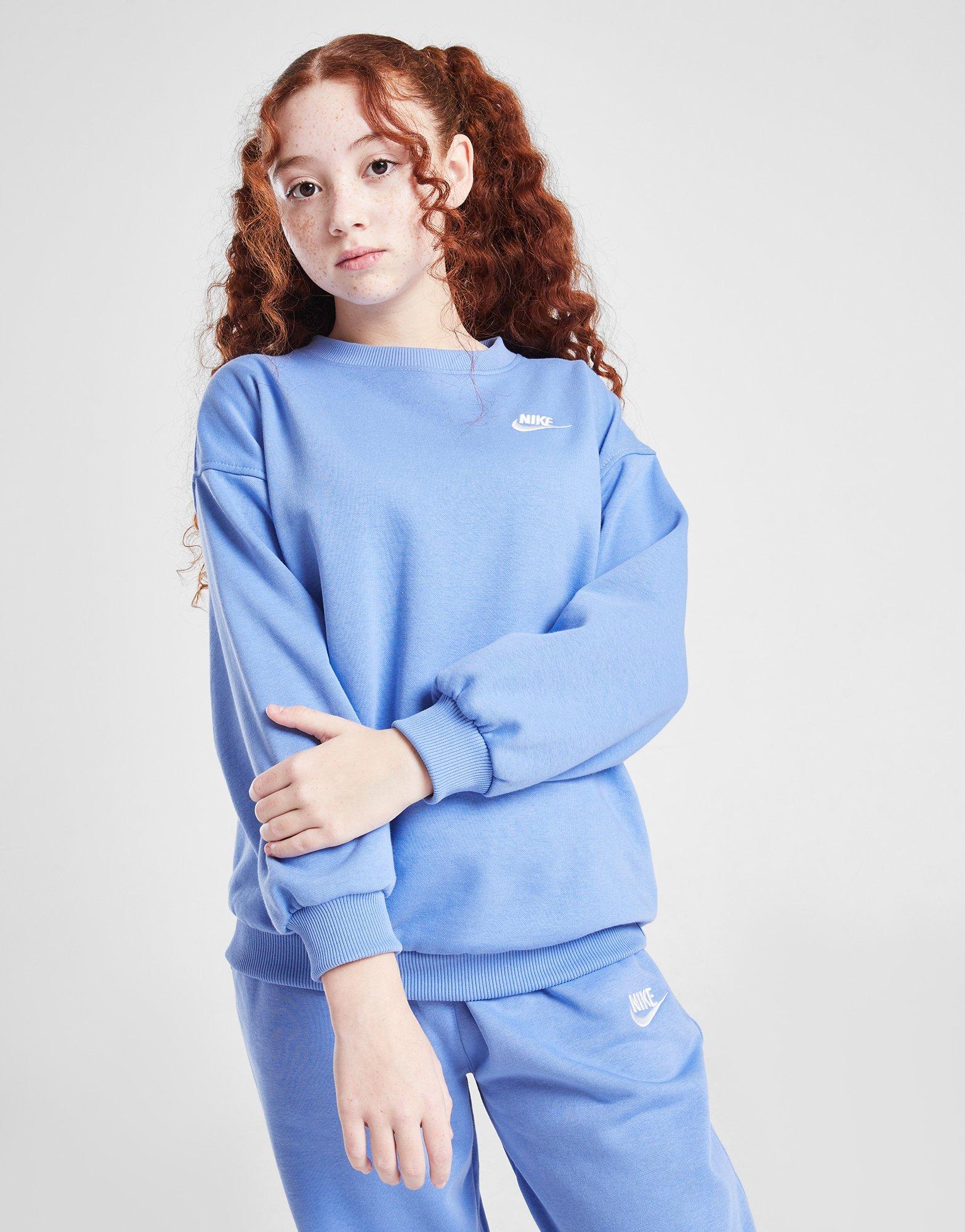 Nike Girls' Club Fleece Crew Sweatshirt Junior