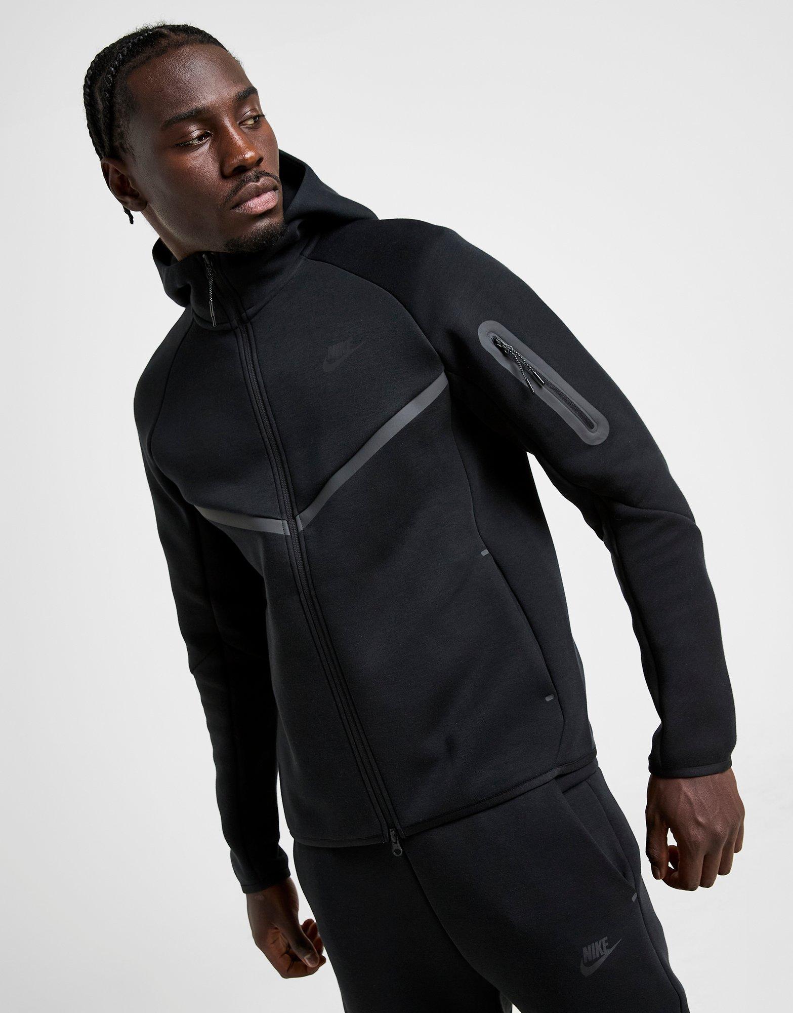 Nike Tech Windrunner herenjack van fleece met rits over de hele lengte Tech