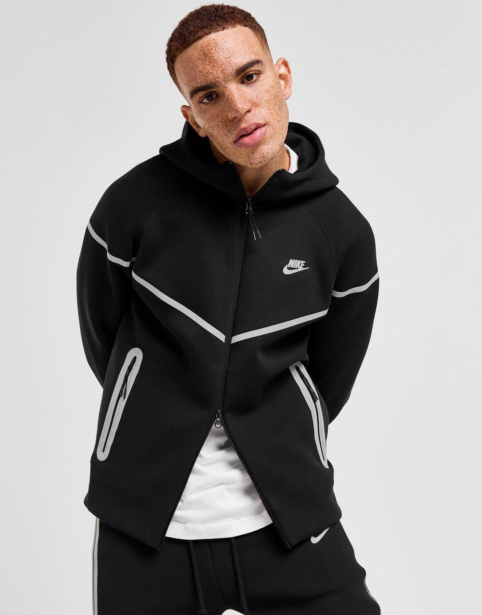 Black Nike Tech Fleece Reflective Full Zip Hoodie - JD Sports Global