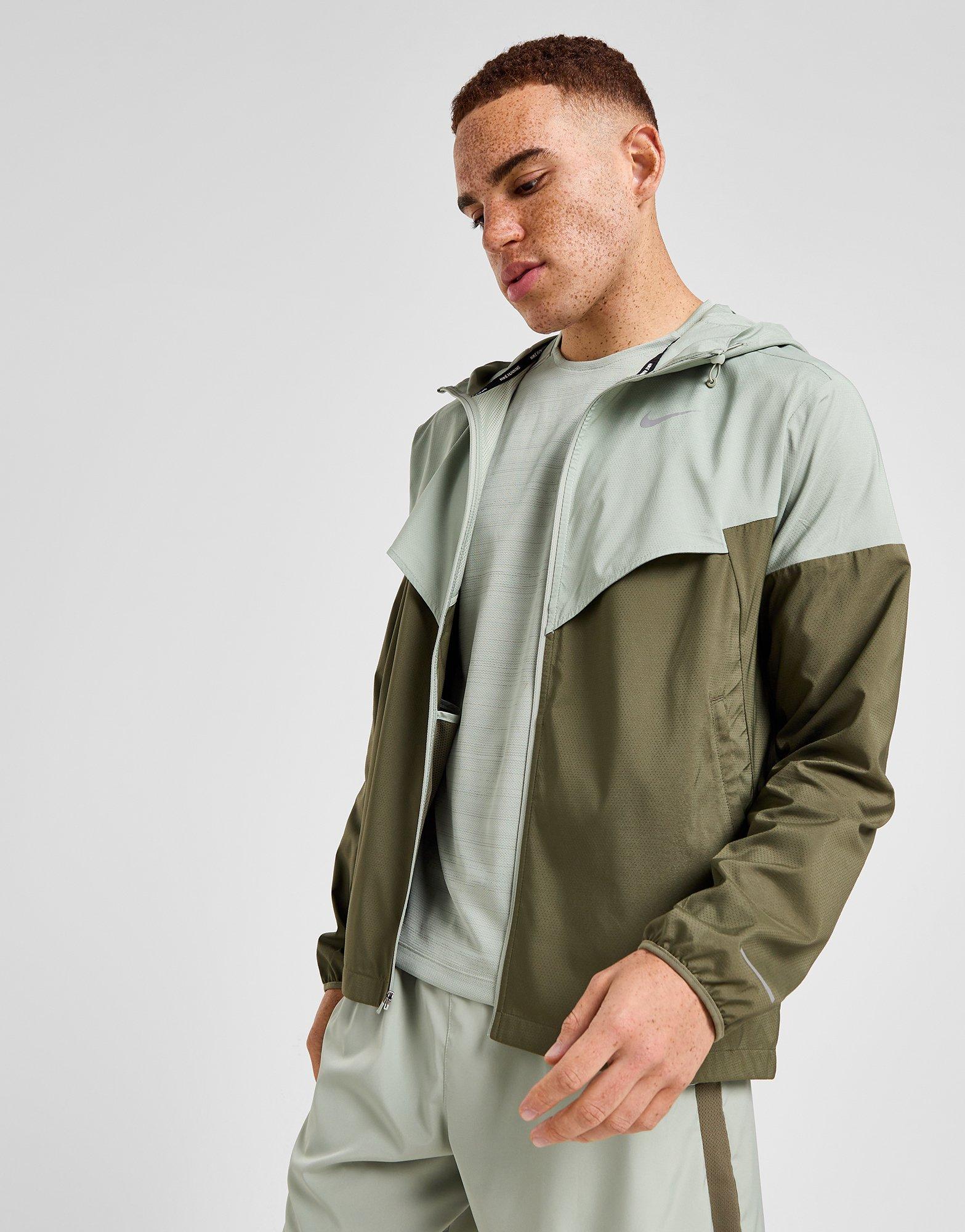 Green nike jacket mens sale