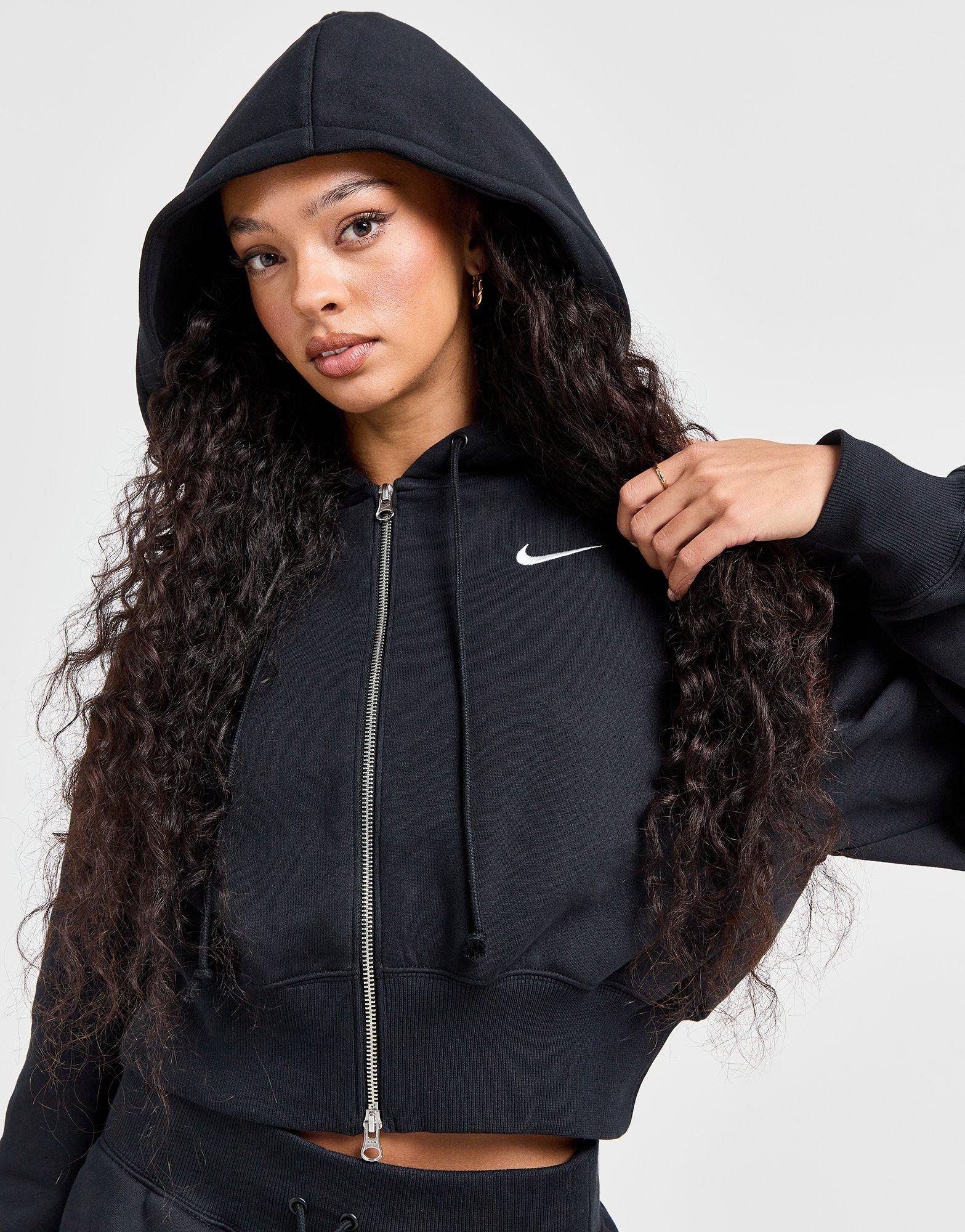 Nike Phoenix Crop Full Zip Hoodie Schwarz JD Sports Deutschland