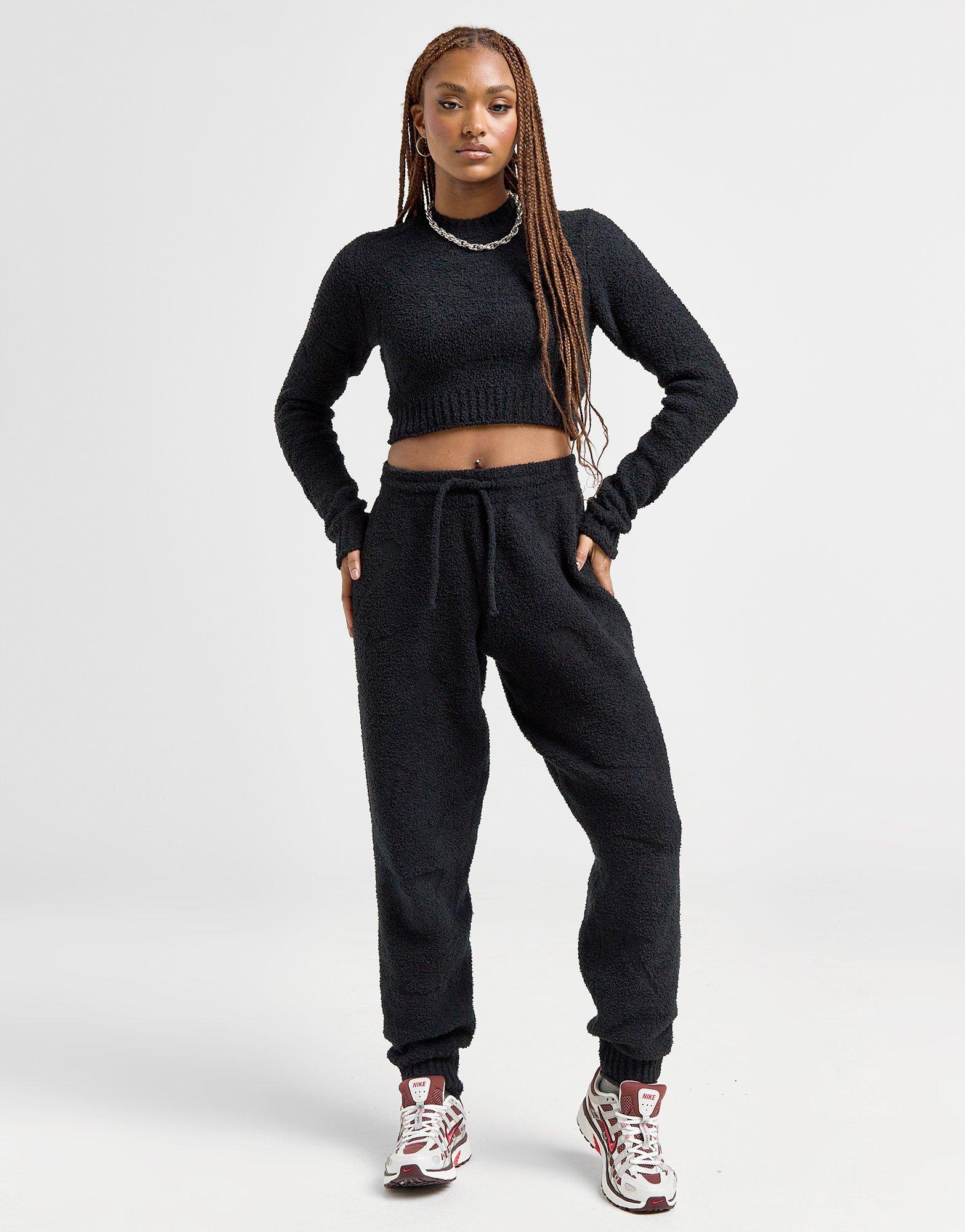 Nike Cosy Long Sleeve All Over Print Cropped Top