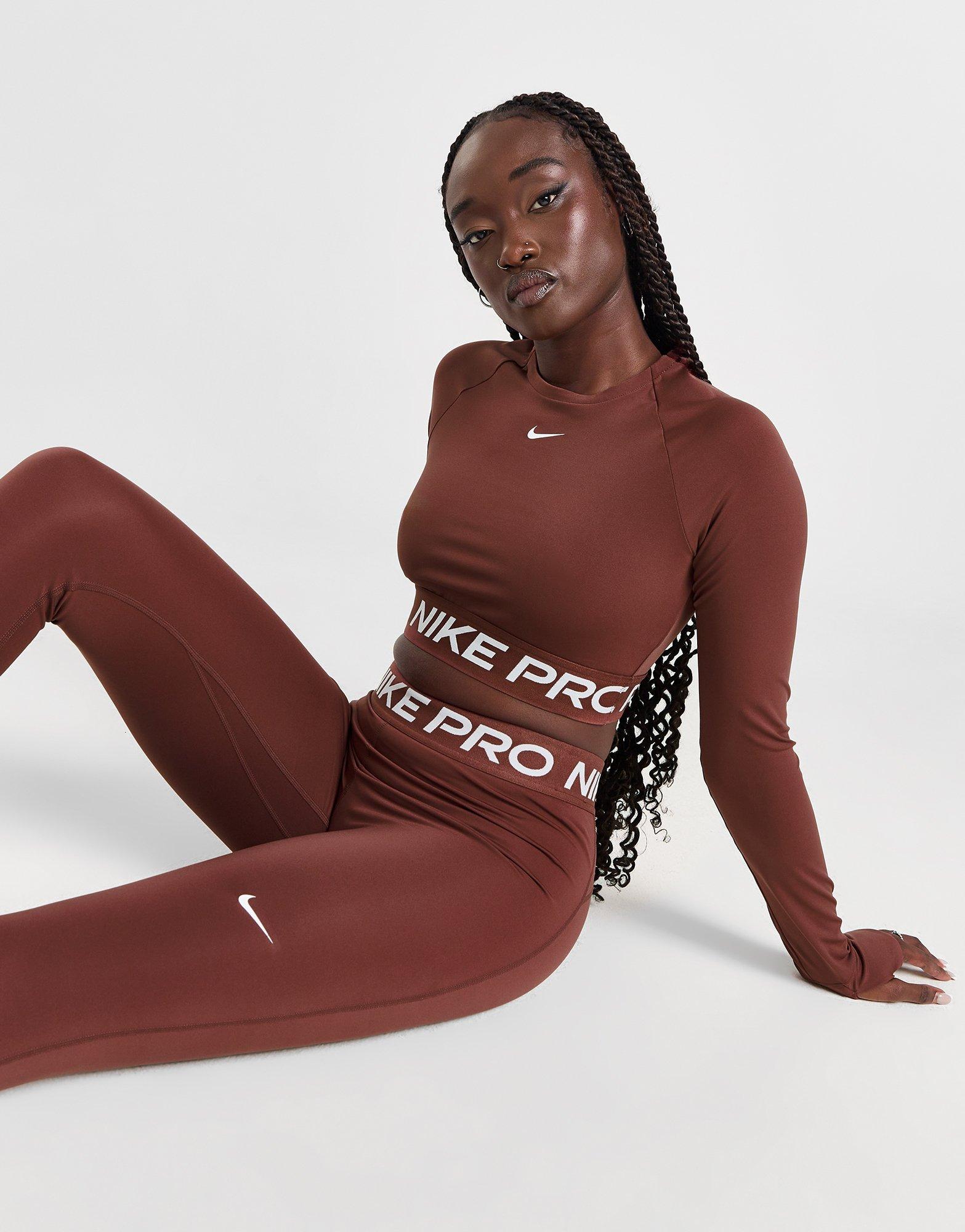 Nike Top Crop Pro Maniche Lunghe