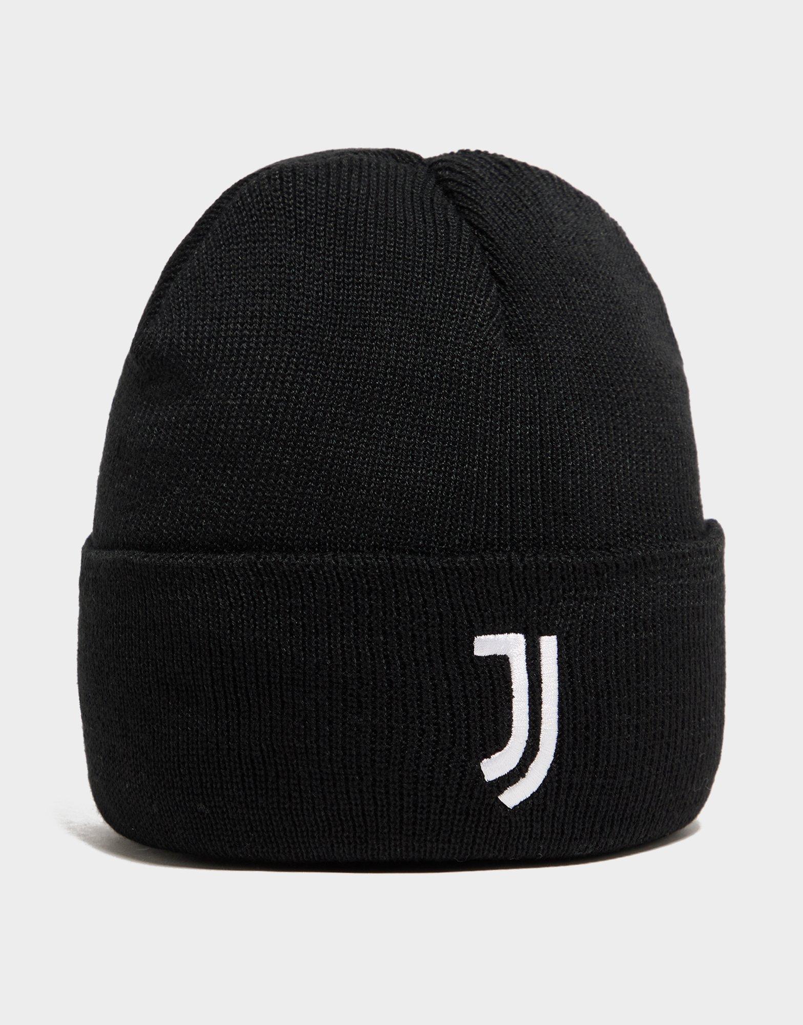 JUVENTUS Unisex Beanie-Mütze Schwarz - Offizielle Juve Cap Mit Logo