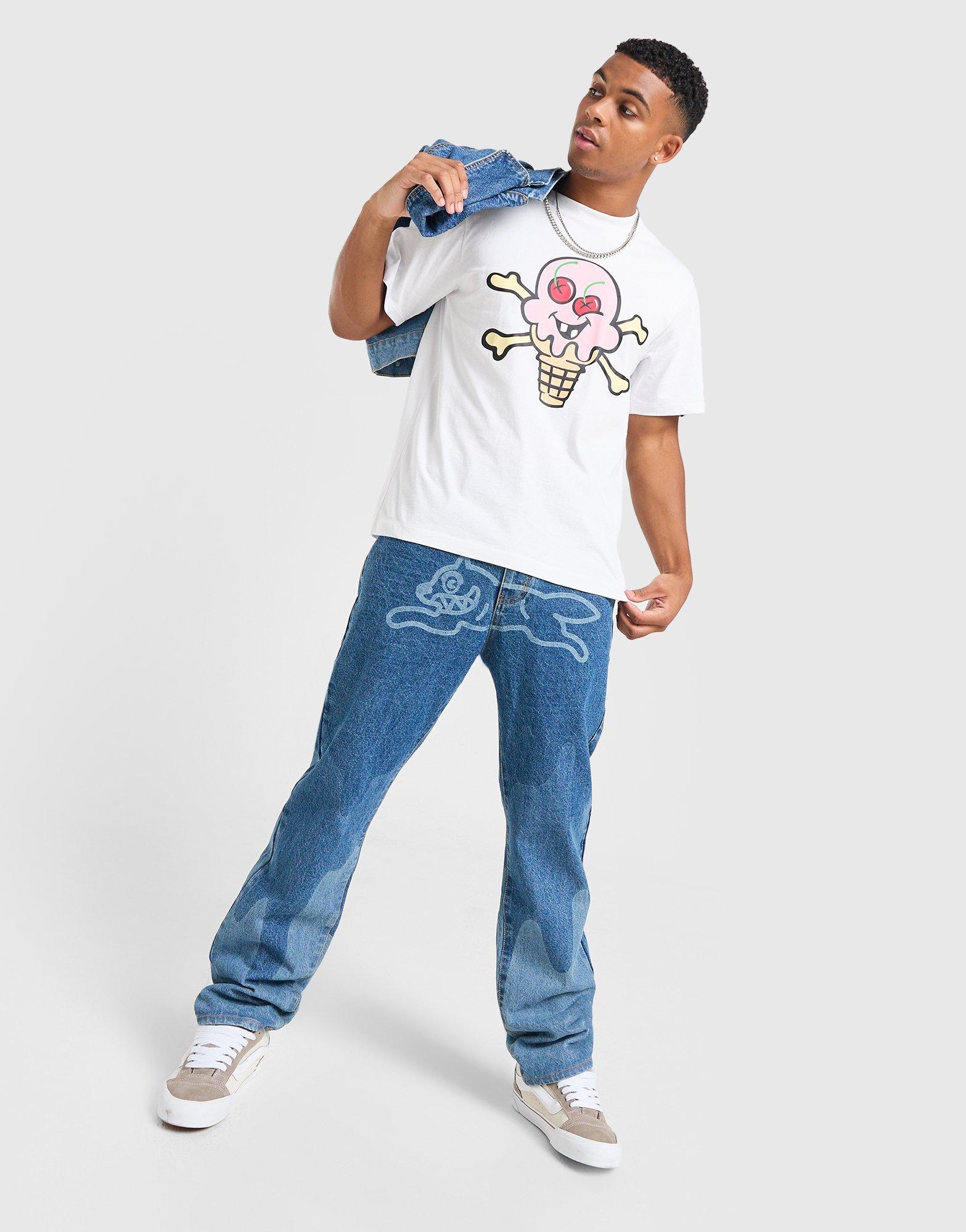 Blue ICECREAM Running Dog Drip Jeans - JD Sports Global