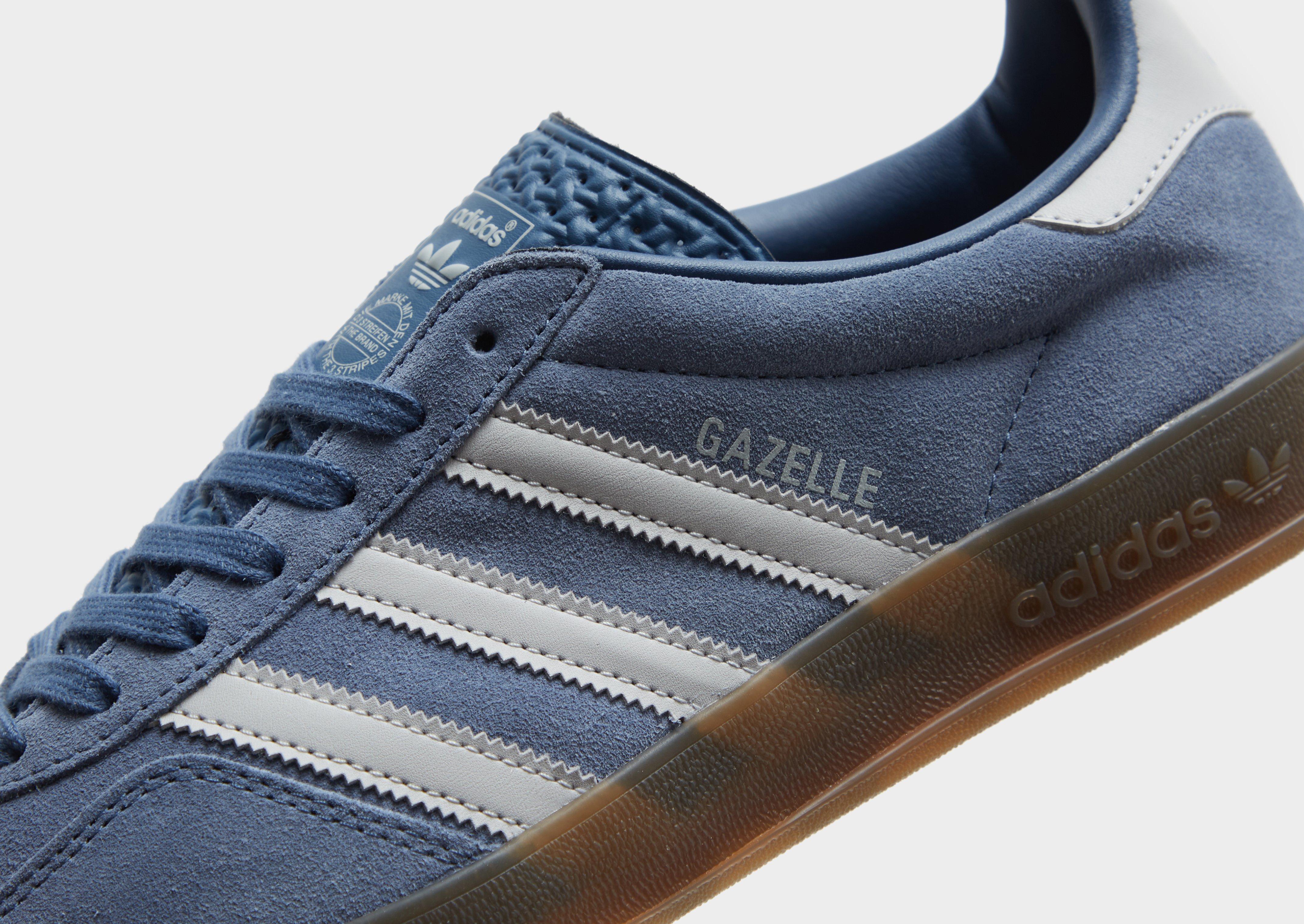 Adidas gazelle indoor trainers legacy grey blue best sale