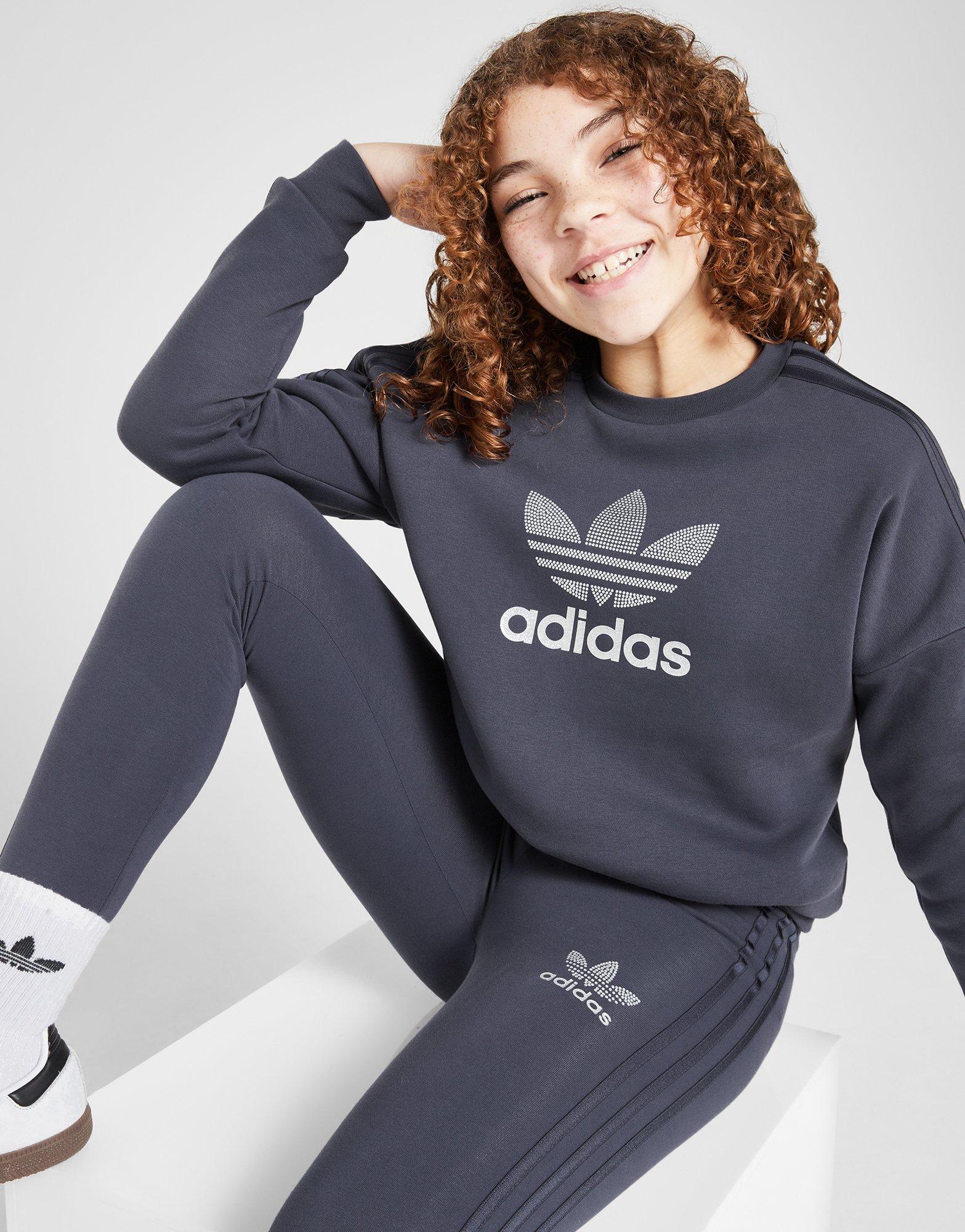 adidas Originals Felpa Crew Glitter Trefoil Junior