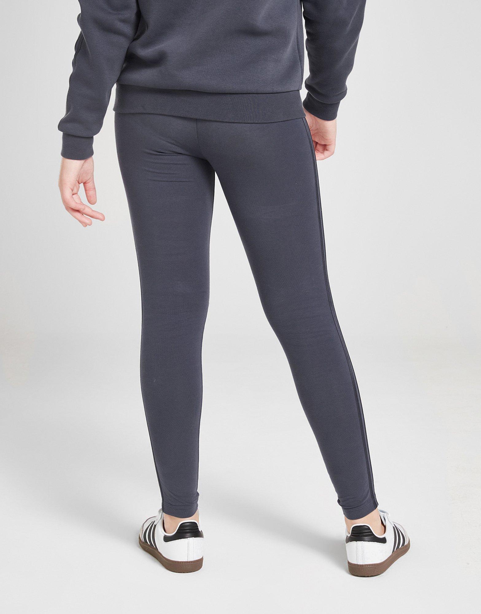 adidas Originals Girls' Glitter Trefoil 3-Stripes Leggings Junior