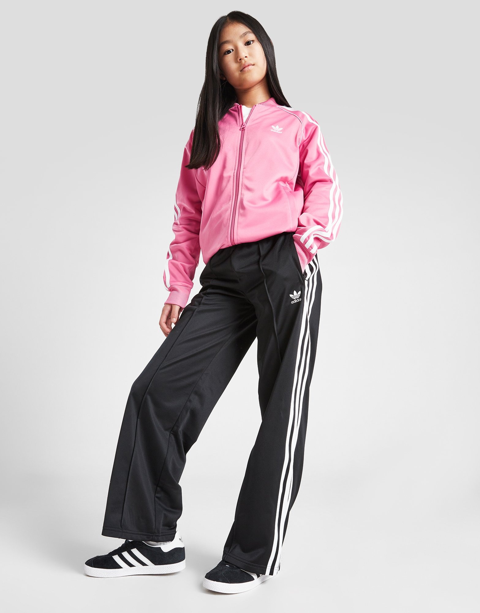 adidas Originals Girls Wide Tricot Track Pants Junior Schwarz JD Sports Deutschland