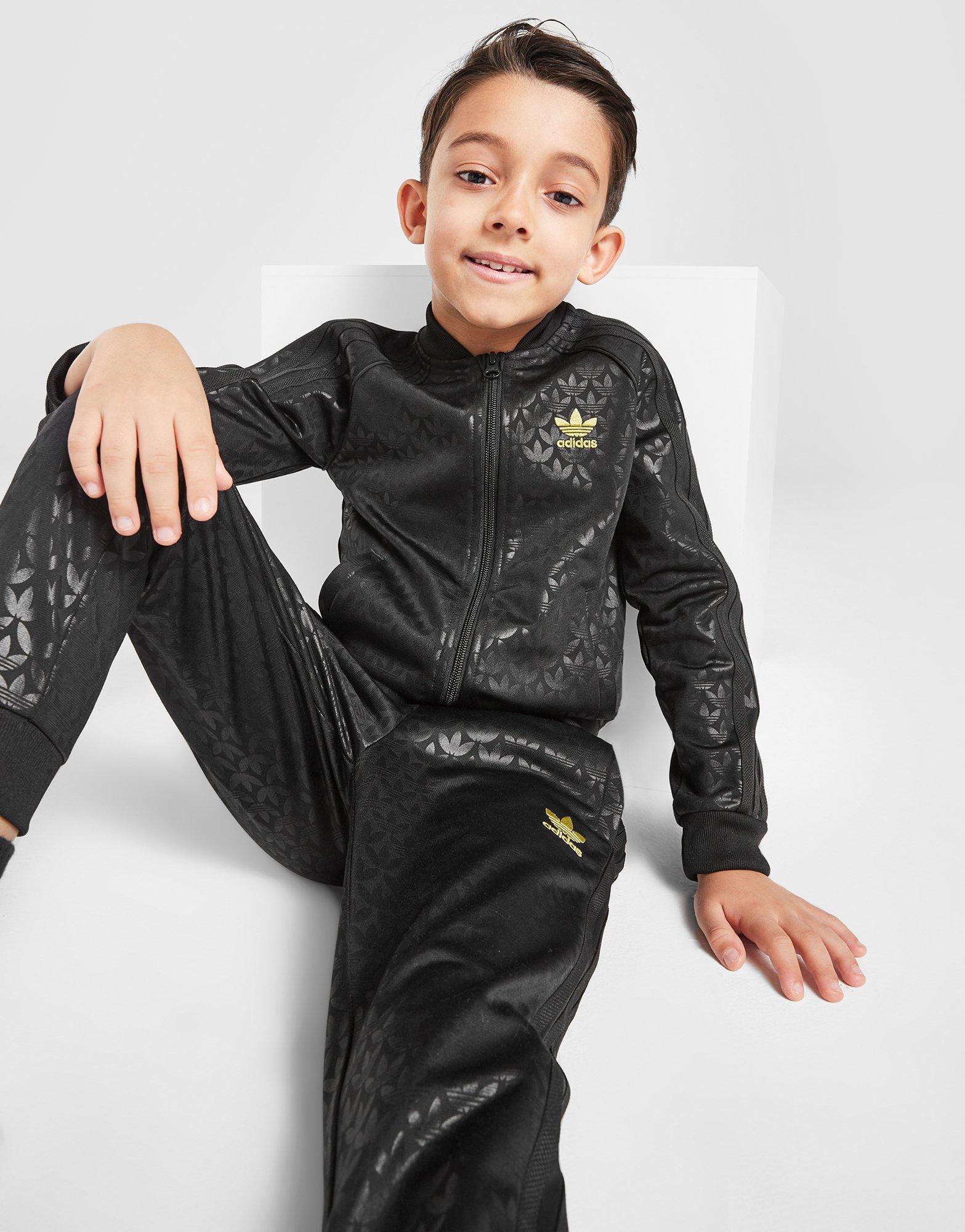 Black adidas Originals SSTR Monogram Tracksuit Children JD Sports