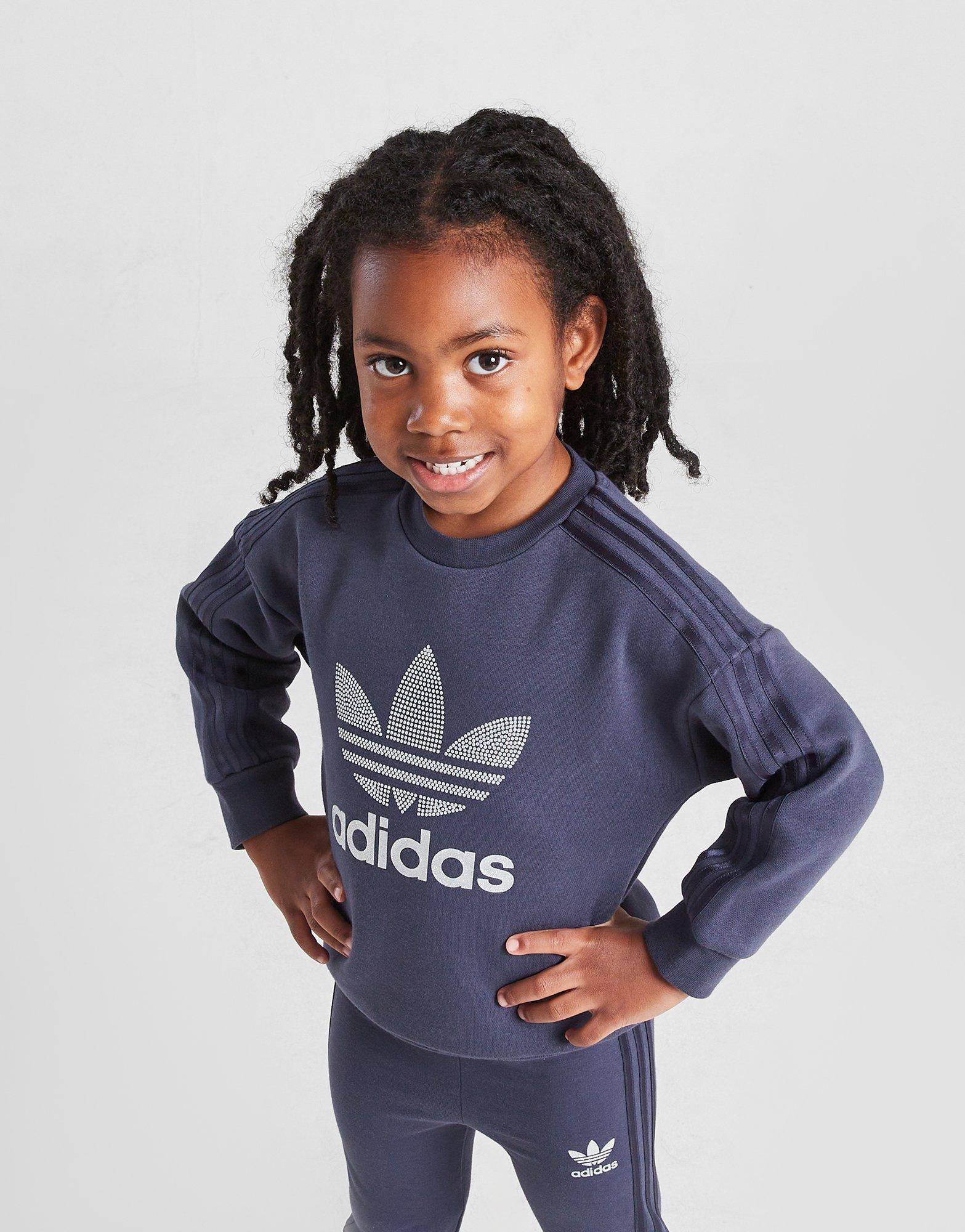 adidas Originals Girls' Diamante Sweatshirt/Leggings Set Infant