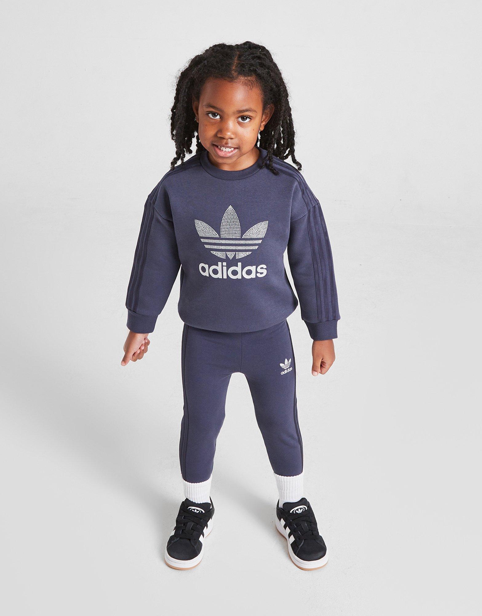 adidas Originals Girls' Diamante Sweatshirt/Leggings Set Infant