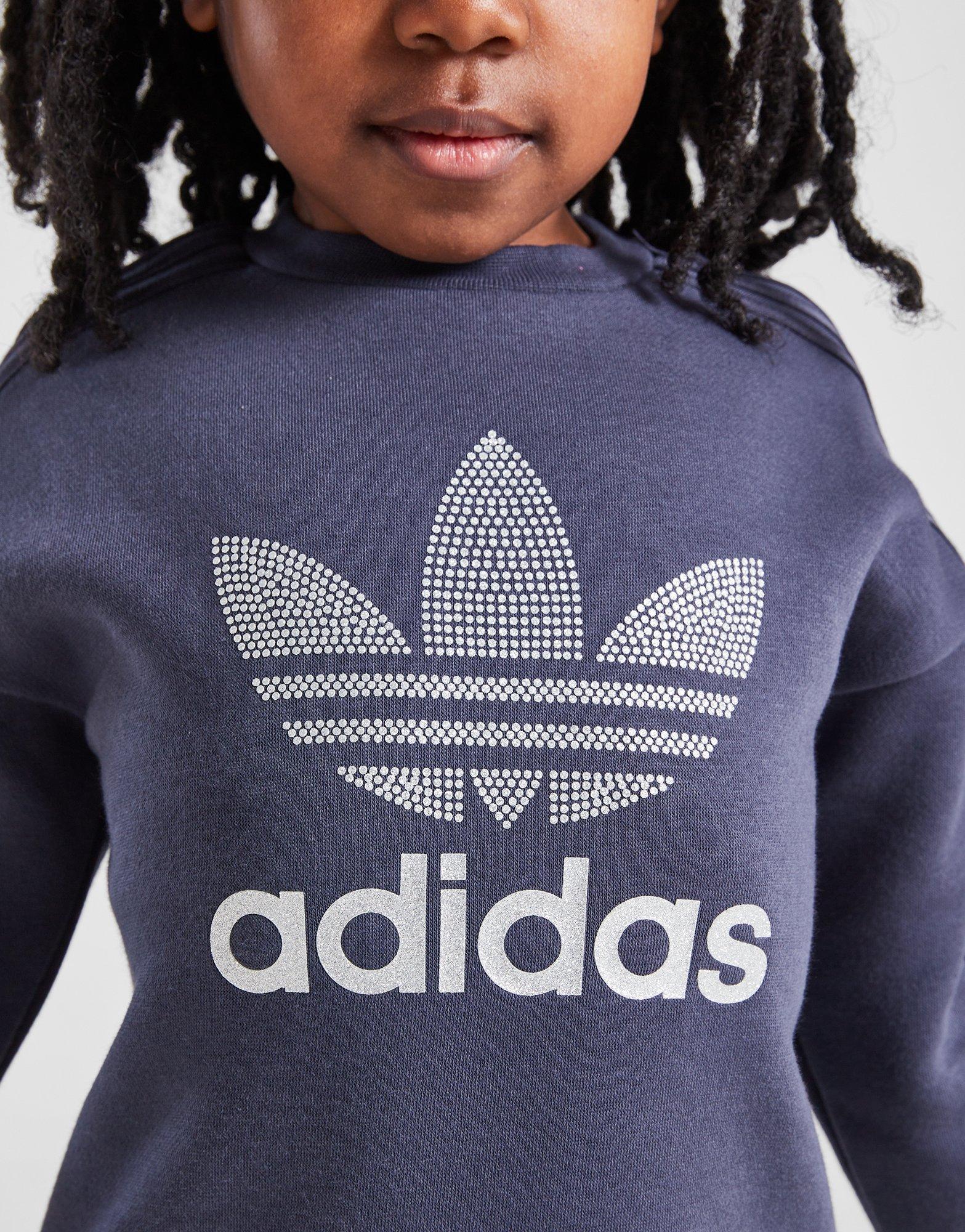 adidas Originals Girls' Diamante Sweatshirt/Leggings Set Infant