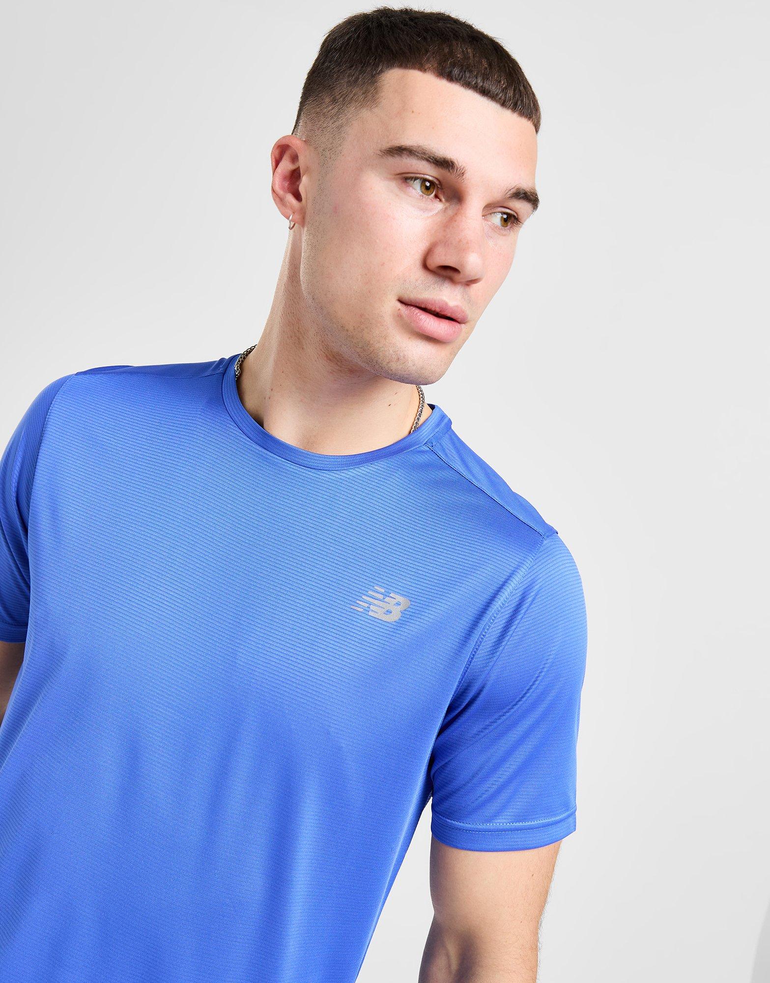 Blue New Balance Accelerate Short Sleeve TShirt JD Sports UK