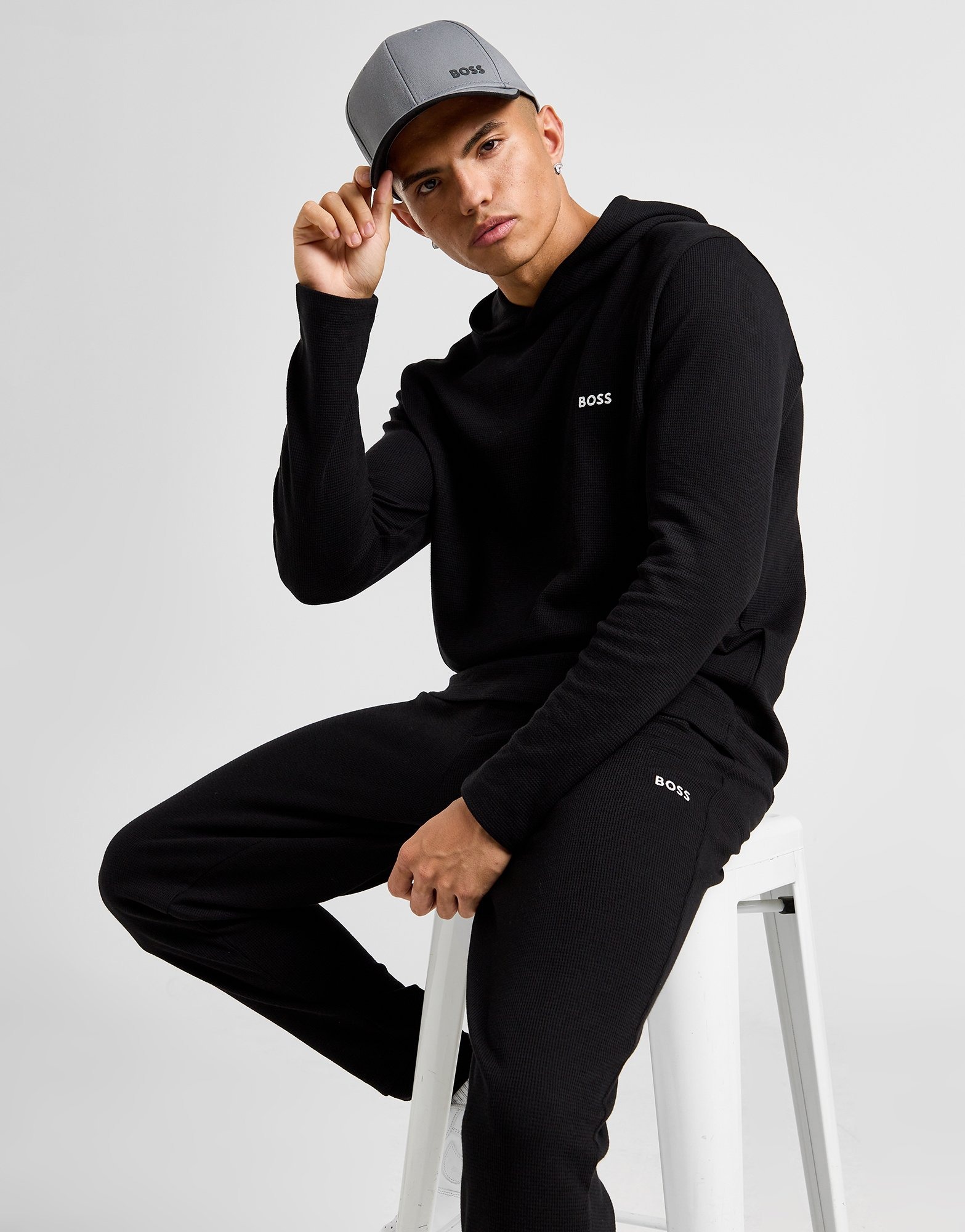 Boss Waffle Overhead Tracksuit Schwarz Jd Sports Deutschland