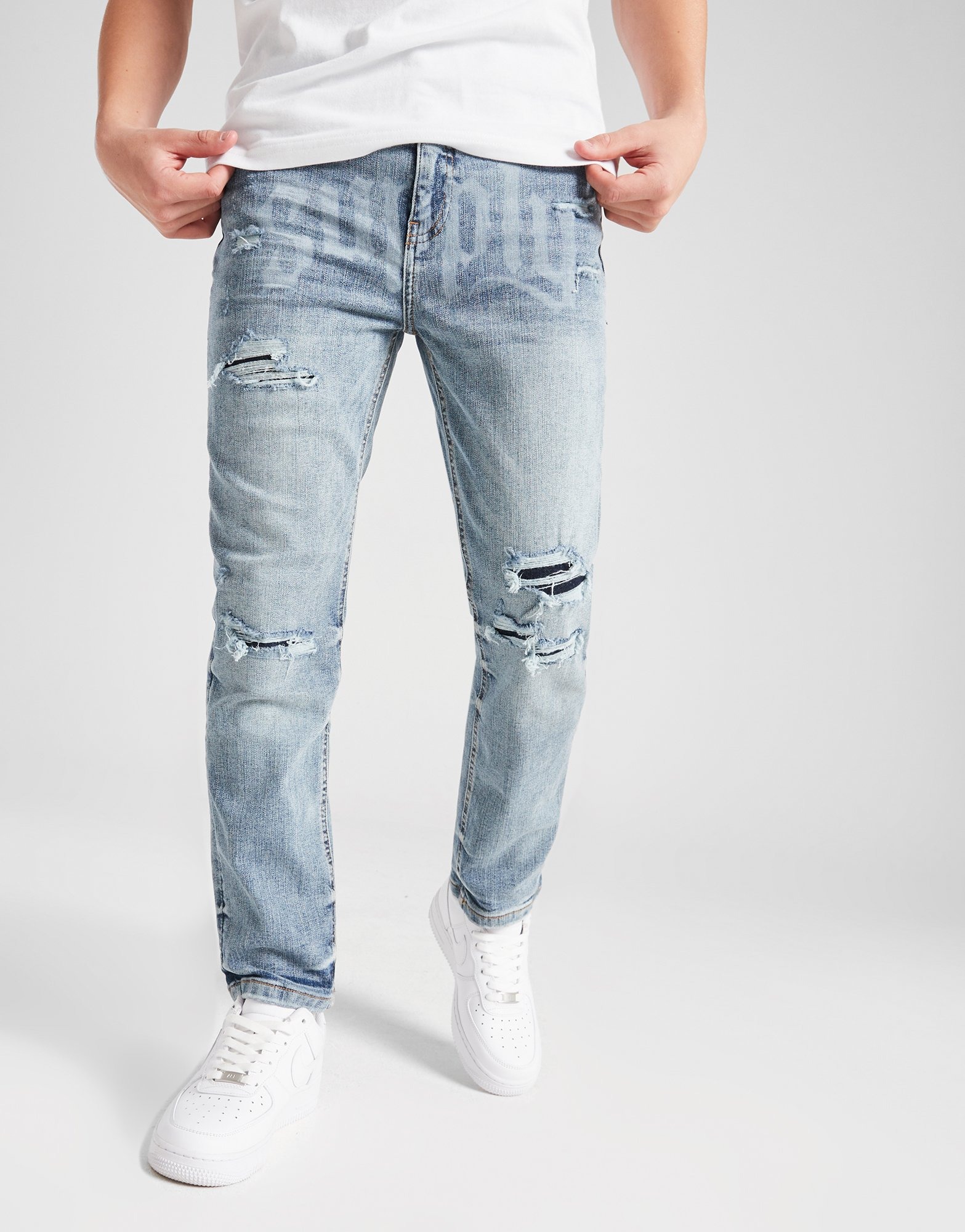 Grey Supply Demand Gothic Logo Jeans Junior JD Sports Global