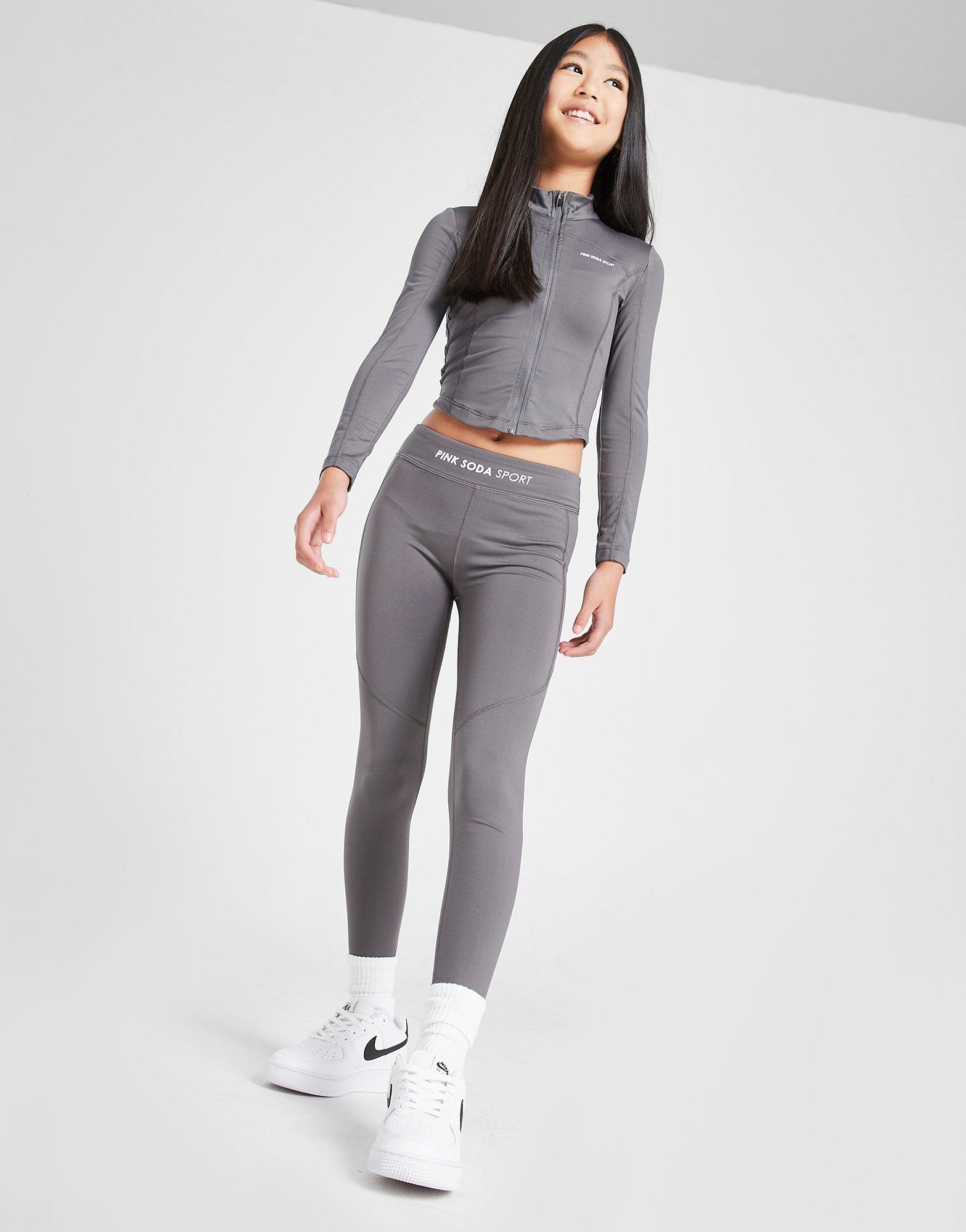 Pink soda grey leggings sales