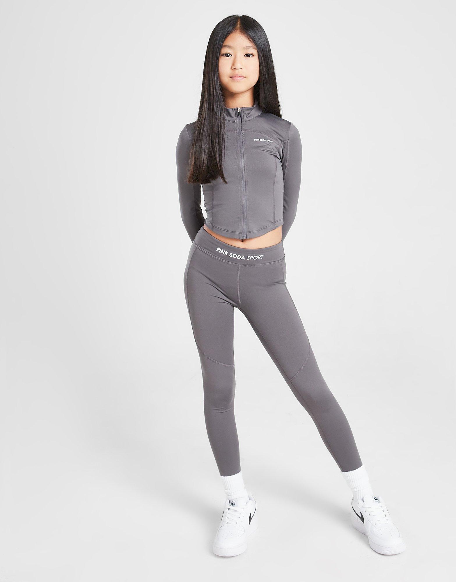 Pink Soda Sport Girls' Fitness Form Full Zip Top Junior