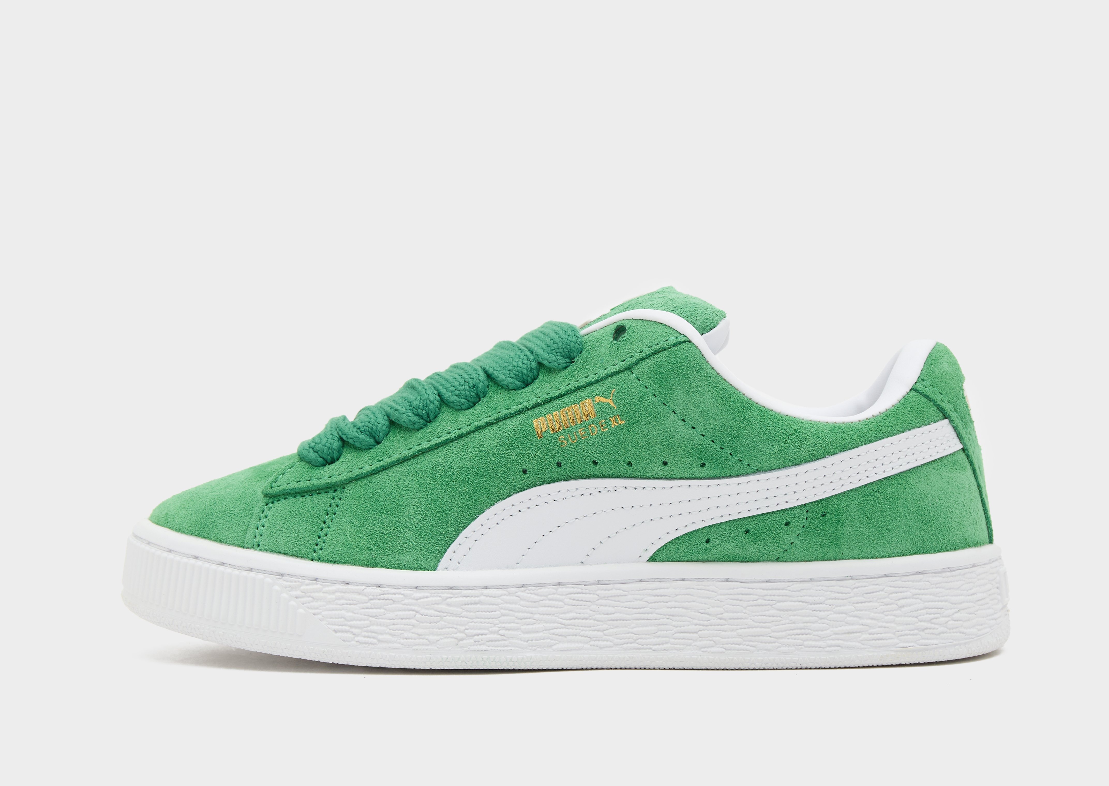 Green PUMA Suede XL Junior JD Sports UK