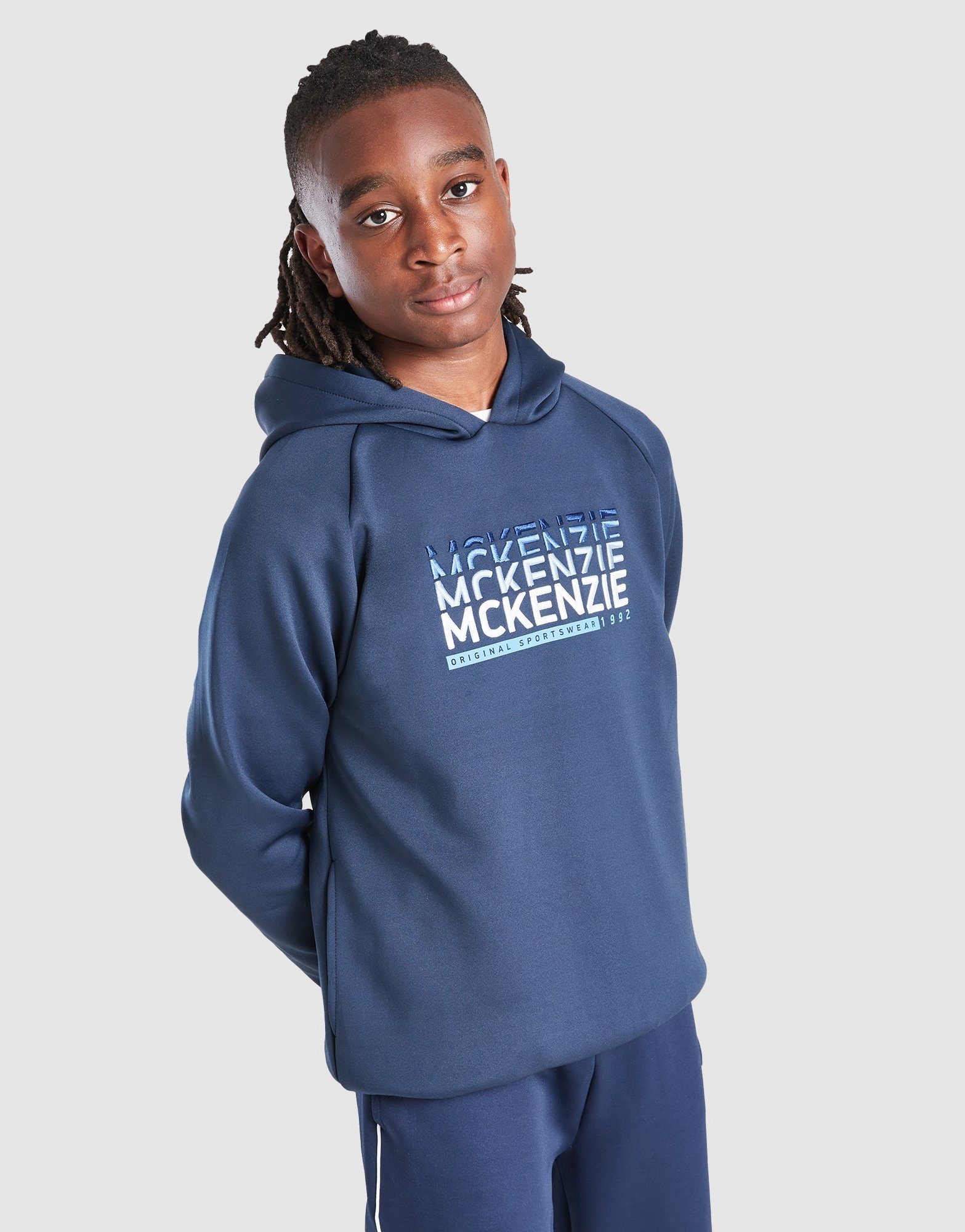 Blue McKenzie Storm Poly Overhead Hoodie Junior JD Sports Global