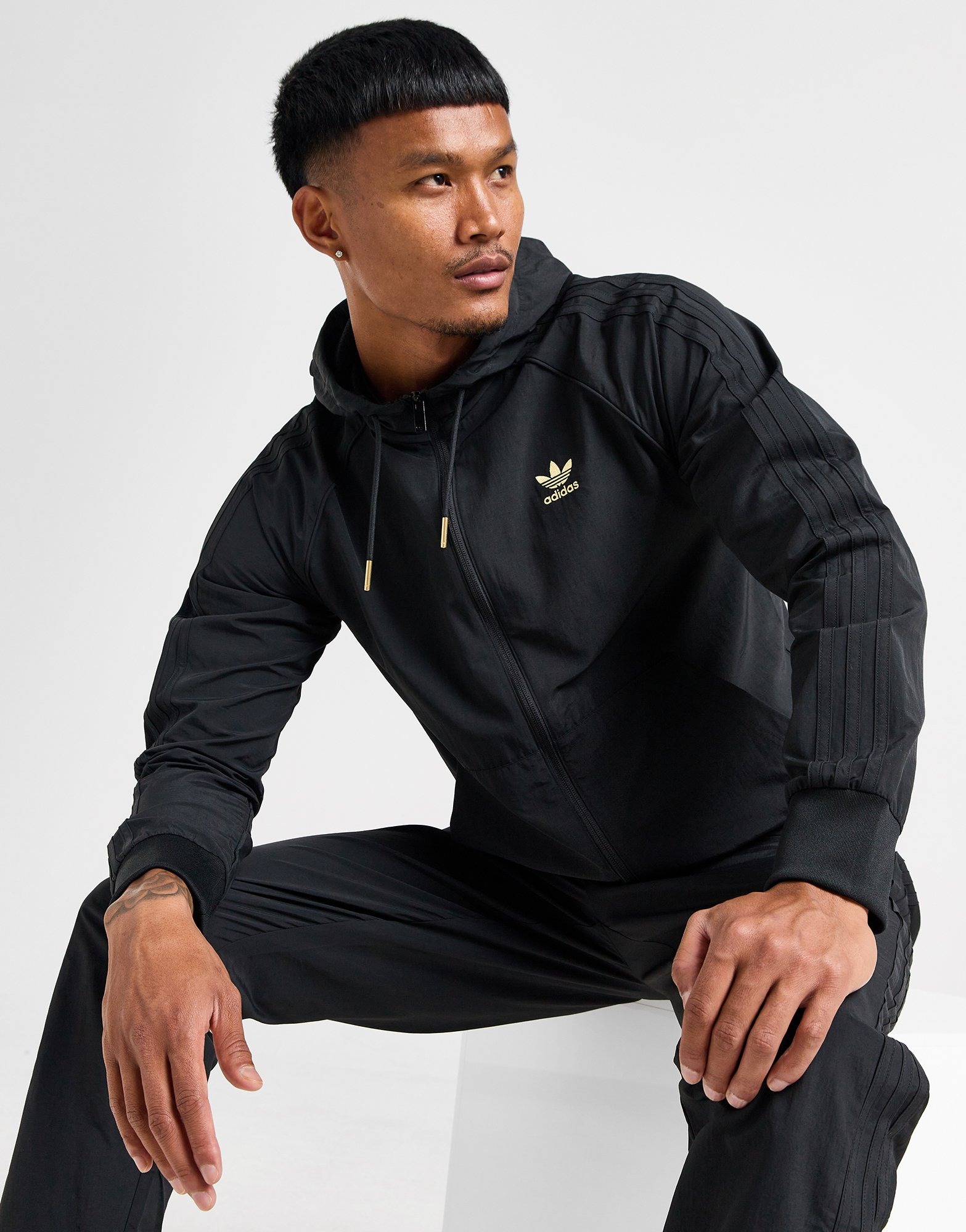 Black adidas sweatsuit deals