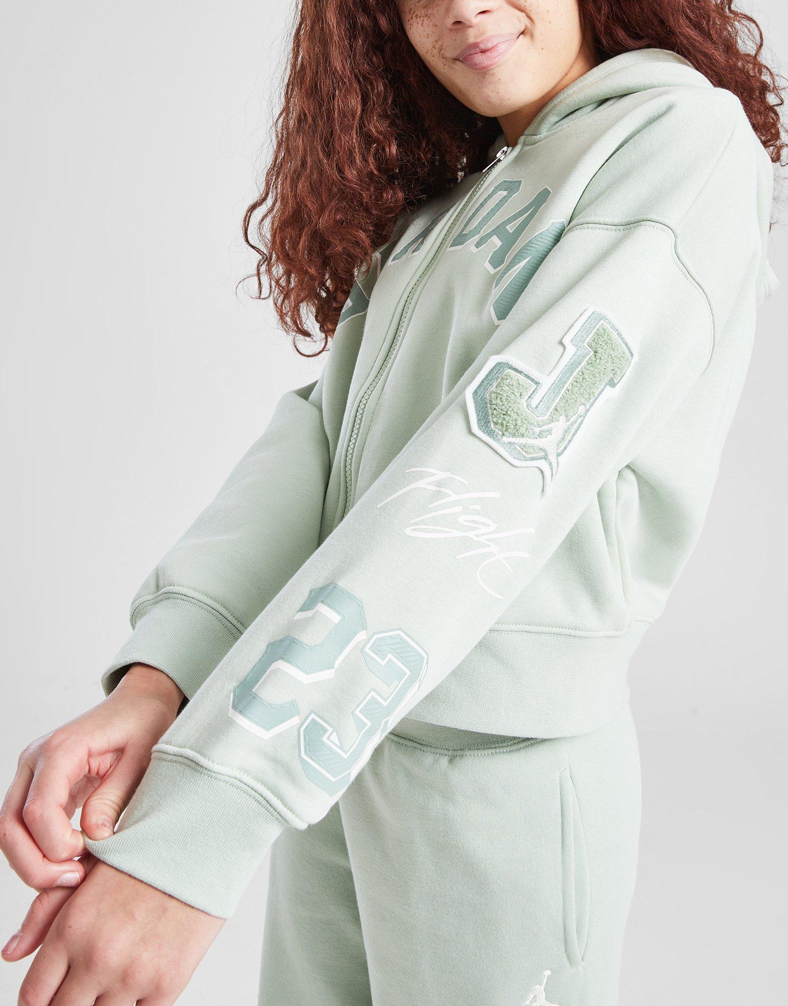 Jordan Girls' Crop Full Zip Hoodie Junior