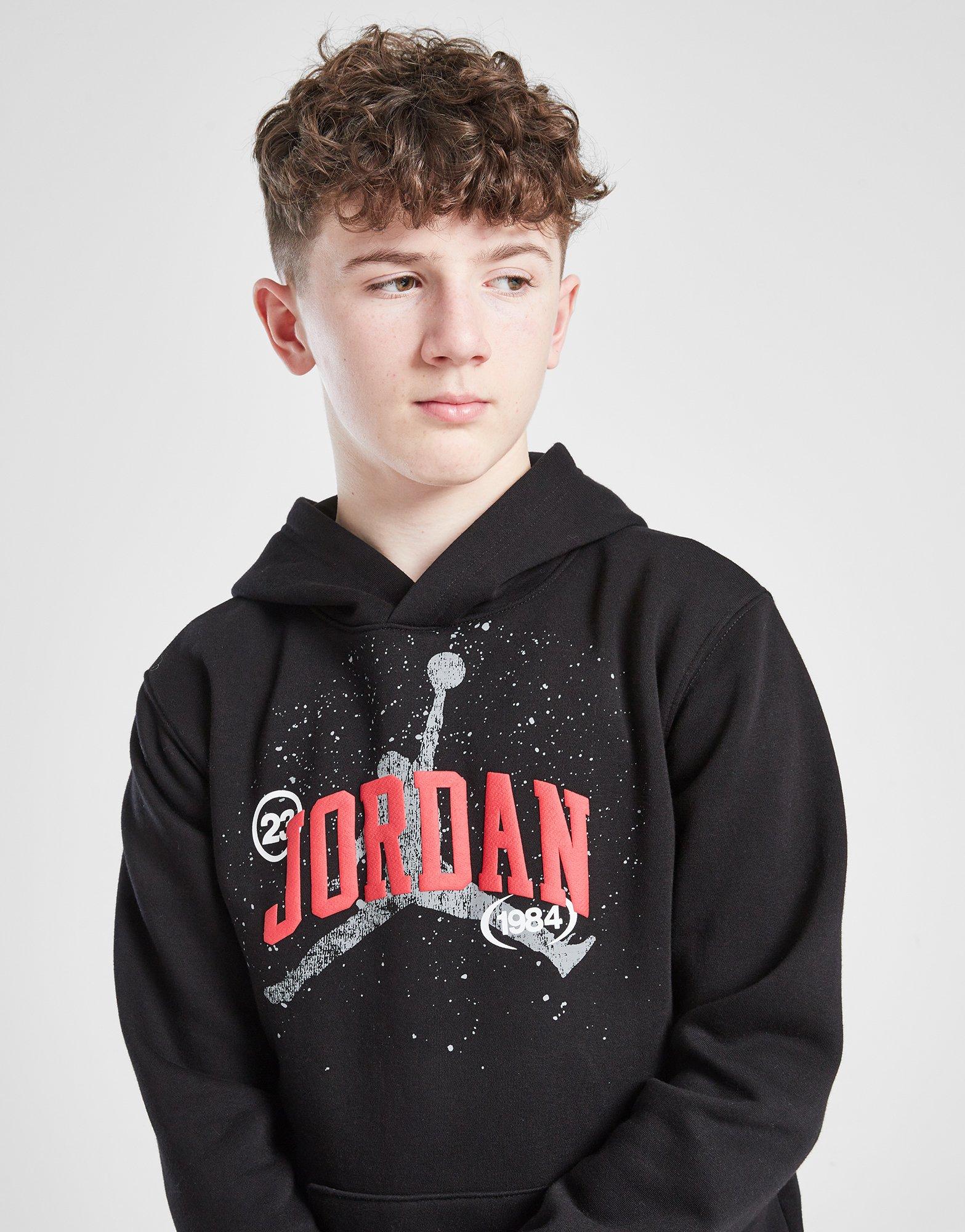 Black Jordan 1984 Jumpman Overhead Hoodie Junior - JD Sports
