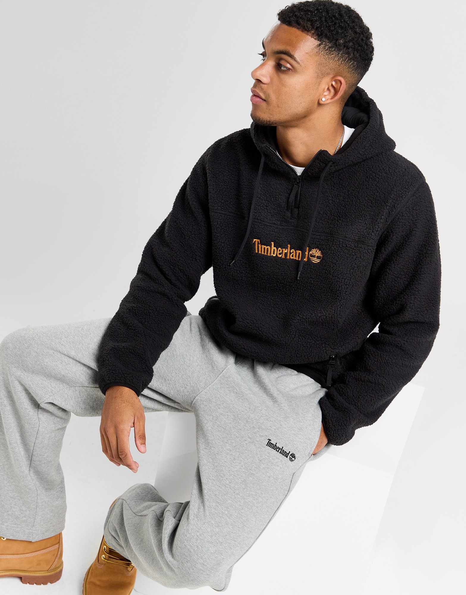 joggers and timberland boots