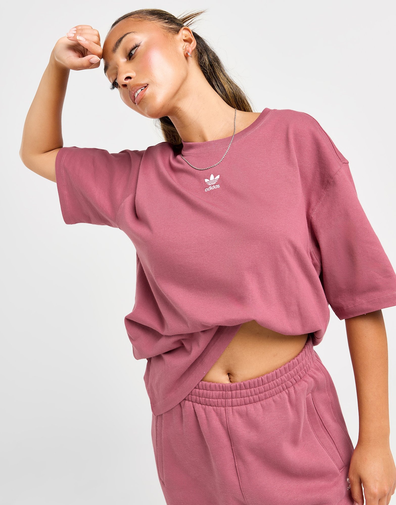 T shirt adidas femme rose clearance