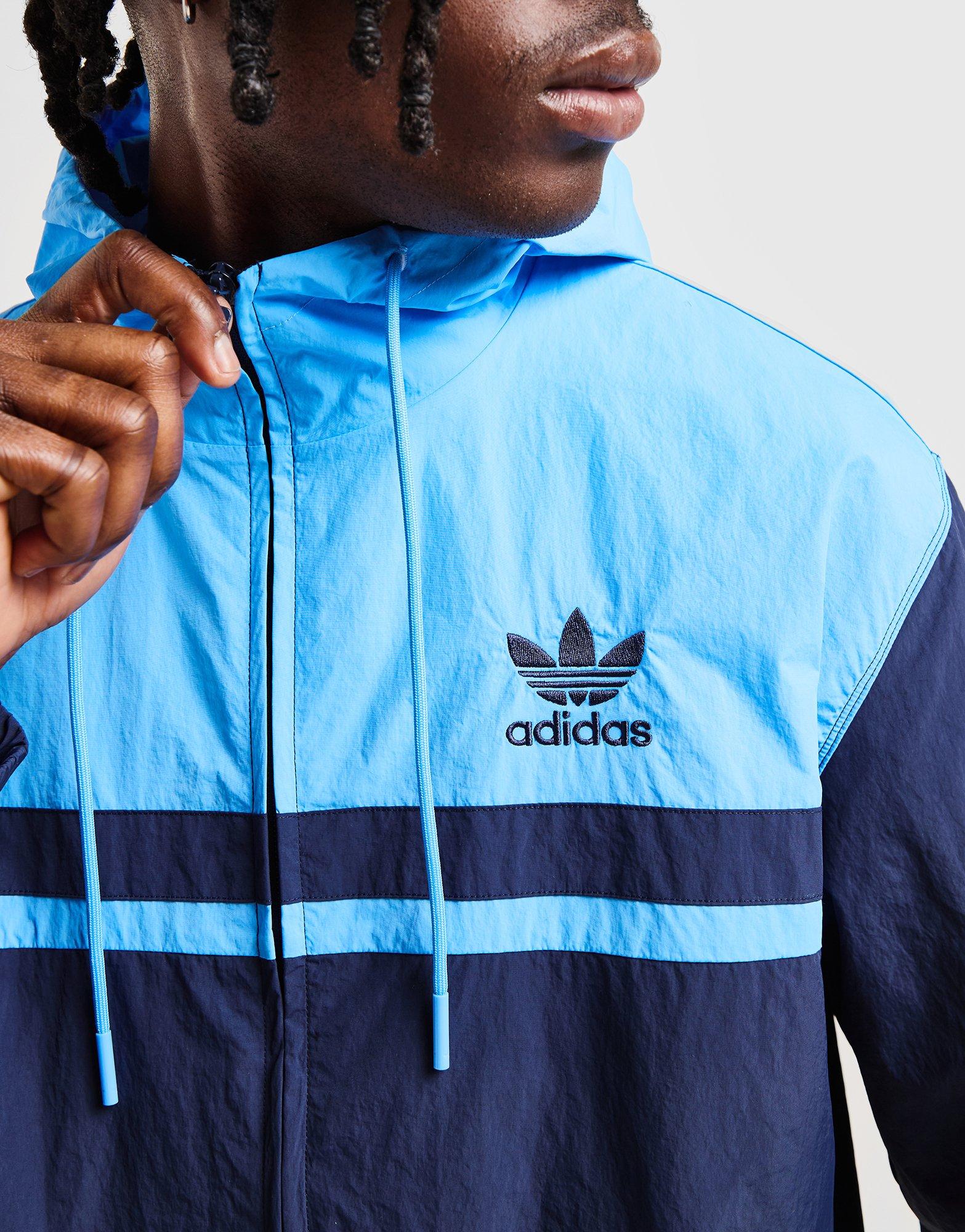 Blue adidas Originals Retro Windbreaker Jacket - JD Sports