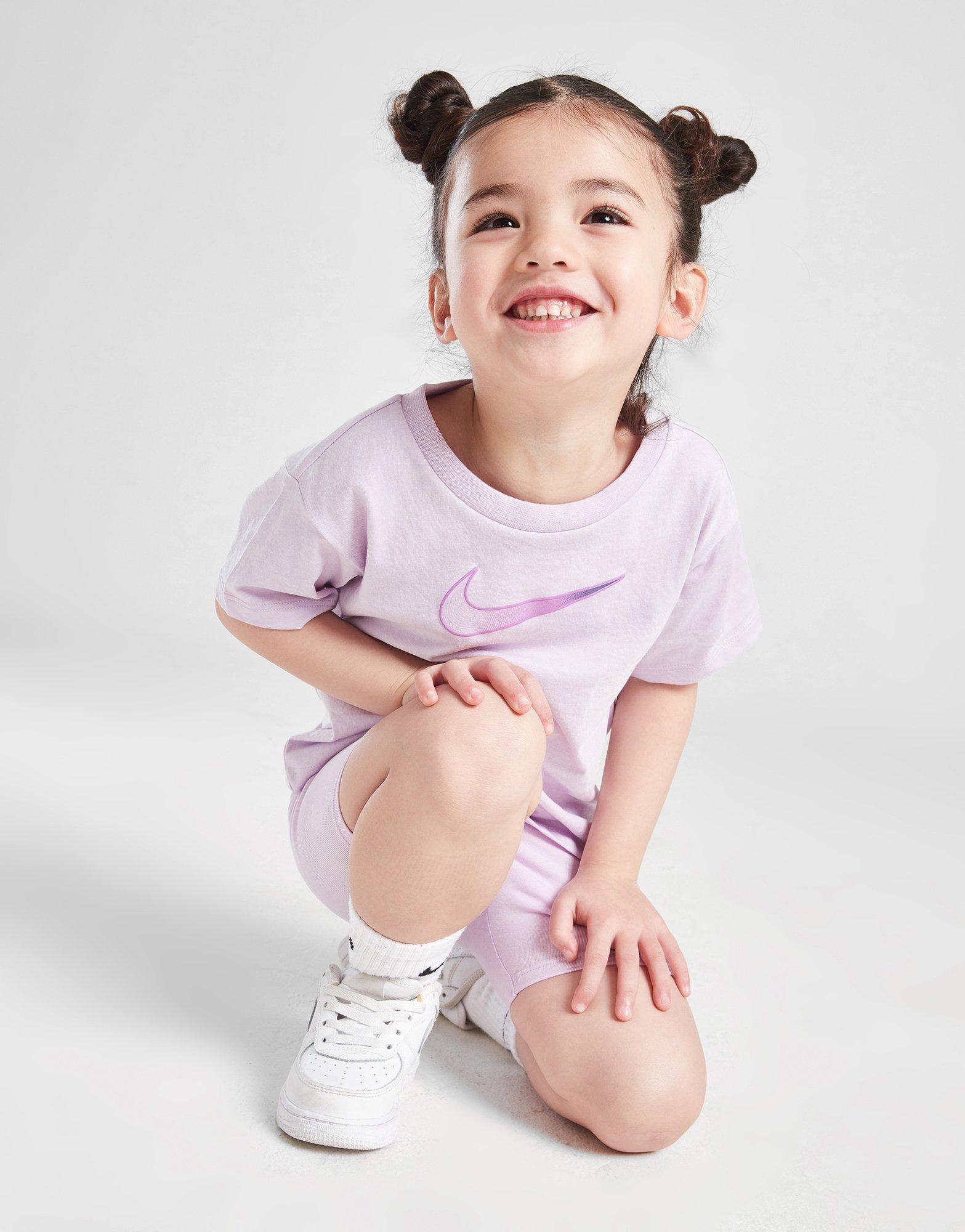 Nike Girls' Swoosh T-Shirt/Shorts Set Infant