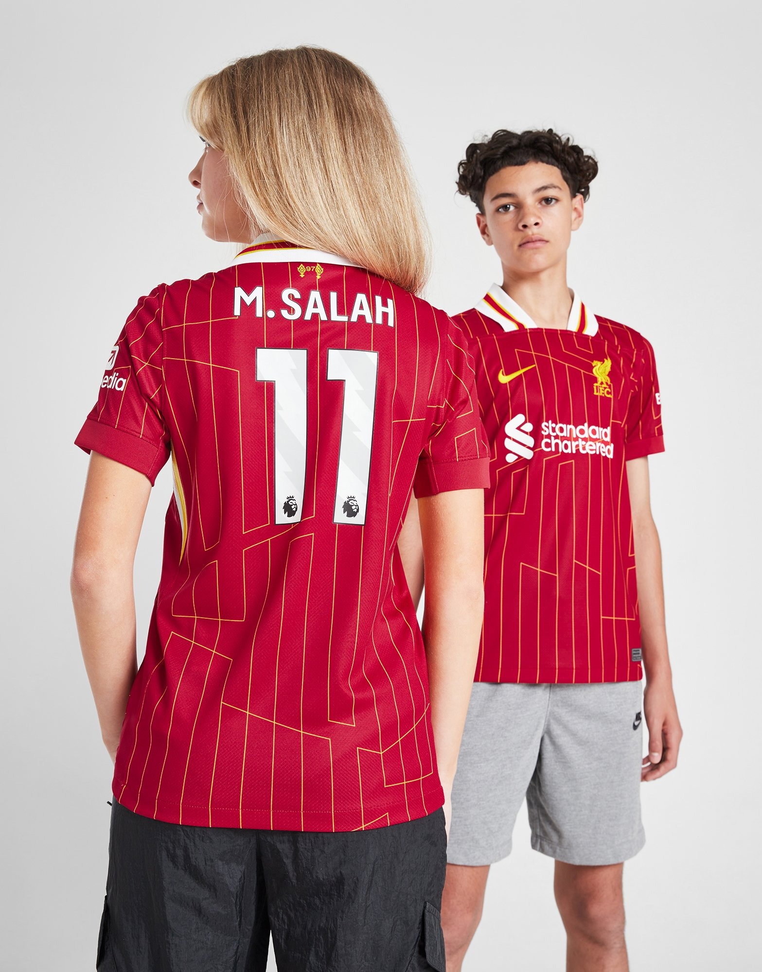 Red Nike Liverpool FC 2024 25 Salah 11 Home Shirt Junior JD Sports UK