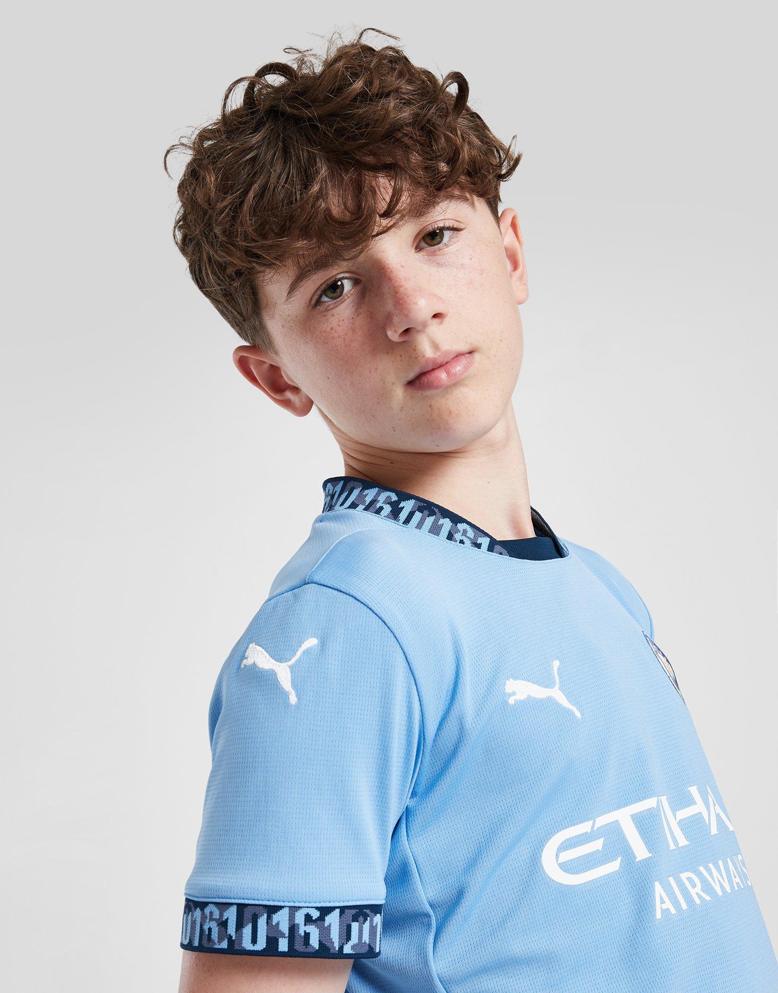 Blue PUMA Manchester City 24/25 Grealish #10 Home Shirt JR