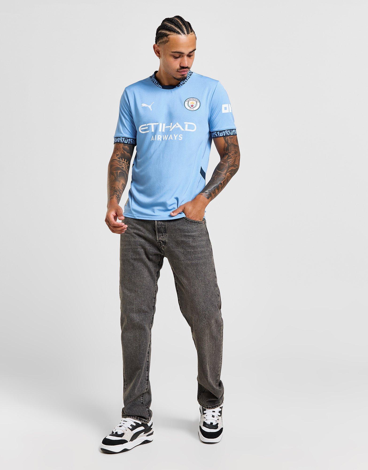 Blue PUMA Manchester City FC 24/25 De Bruyne #17 Home Shirt