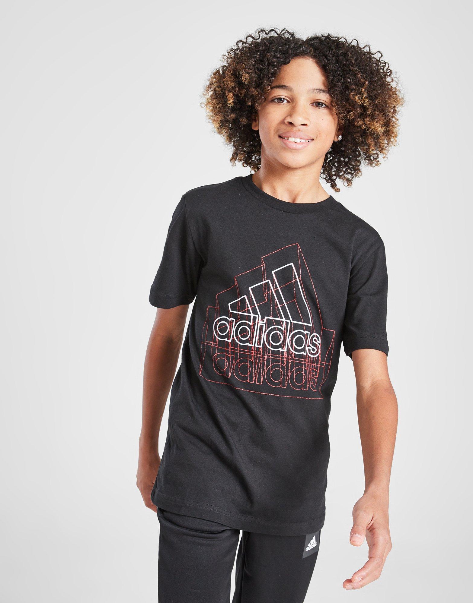 Black adidas logo shirt clearance