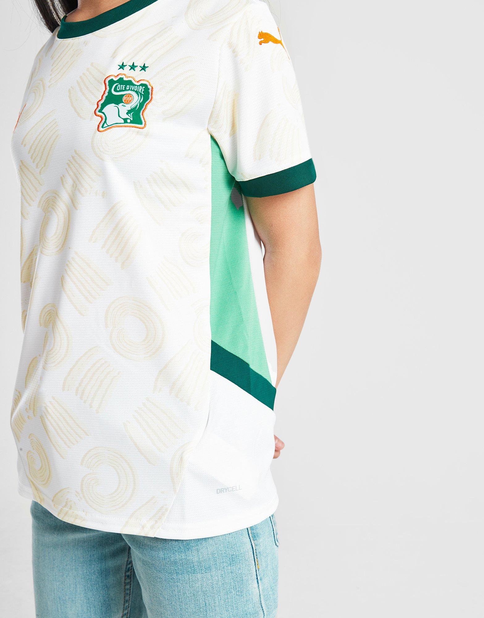 White PUMA Ivory Coast 2025 Away Shirt Junior JD Sports Global