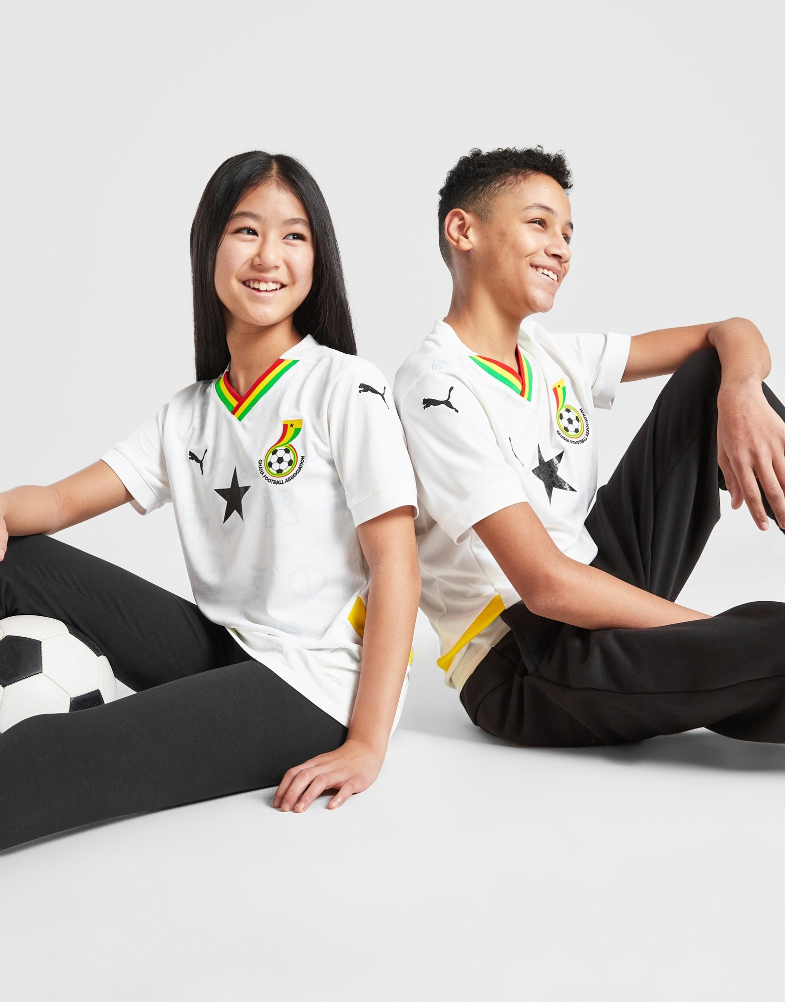 Ghana Old Skool Dress Code White PUMA Ghana 2025 Home Shirt Junior