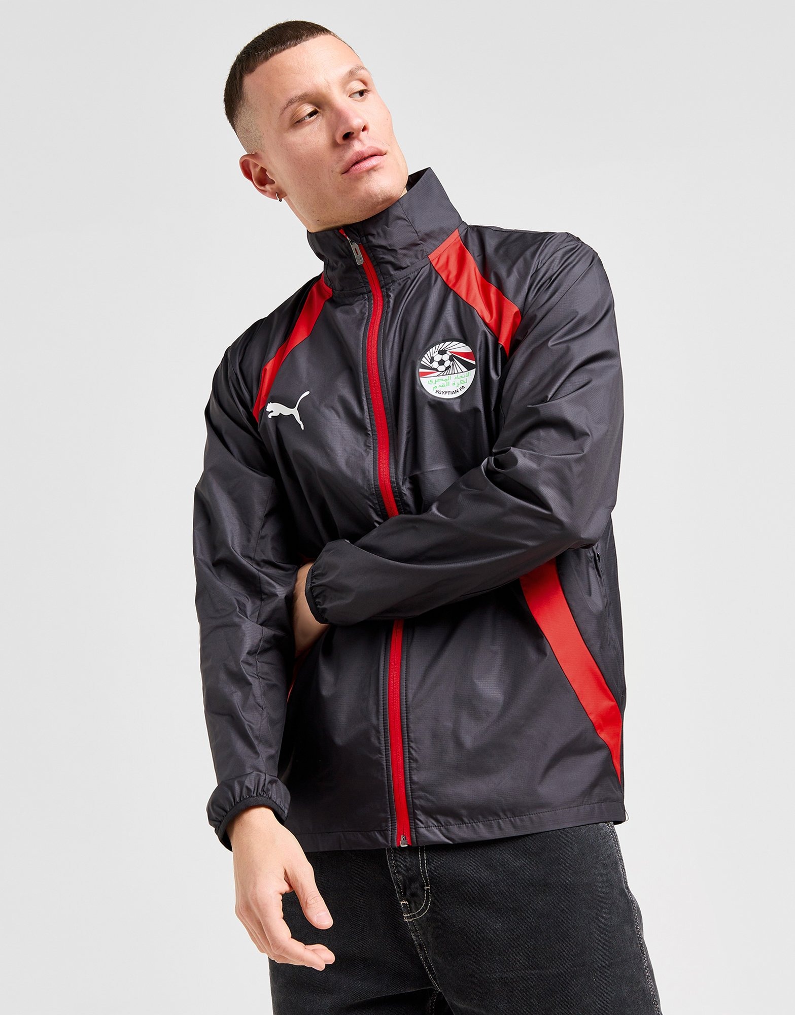 Black PUMA Egypt Pre Match Jacket - JD Sports Global