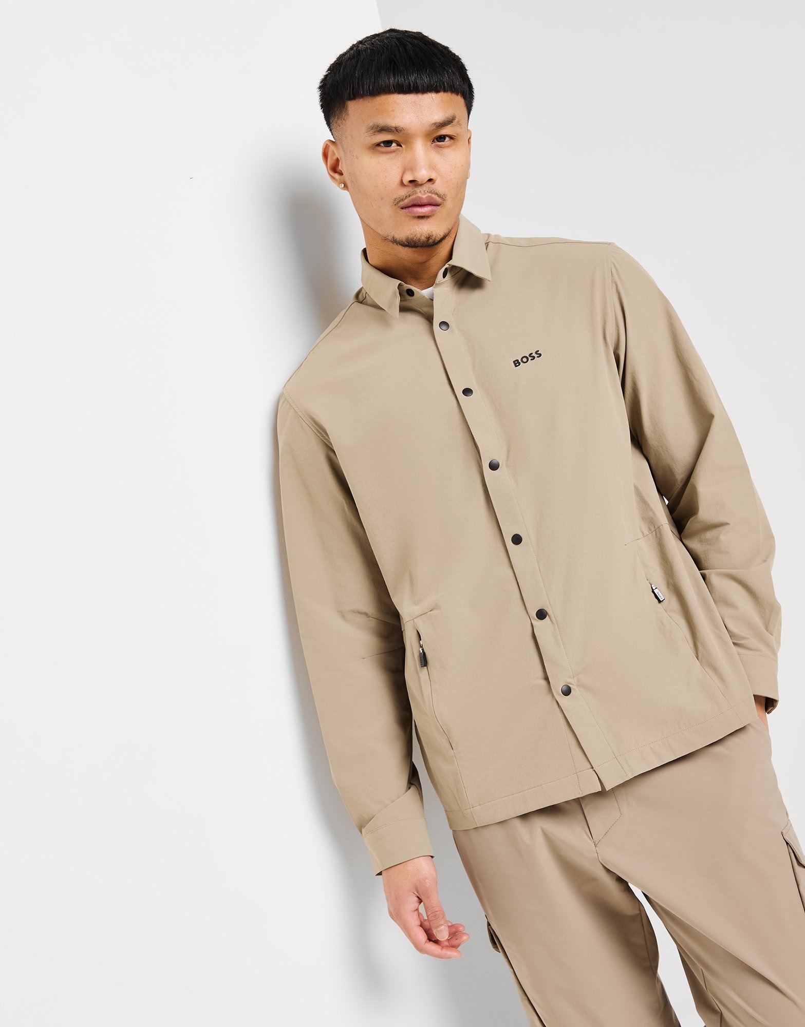 Beige BOSS Basin Overshirt - JD Sports Danmark