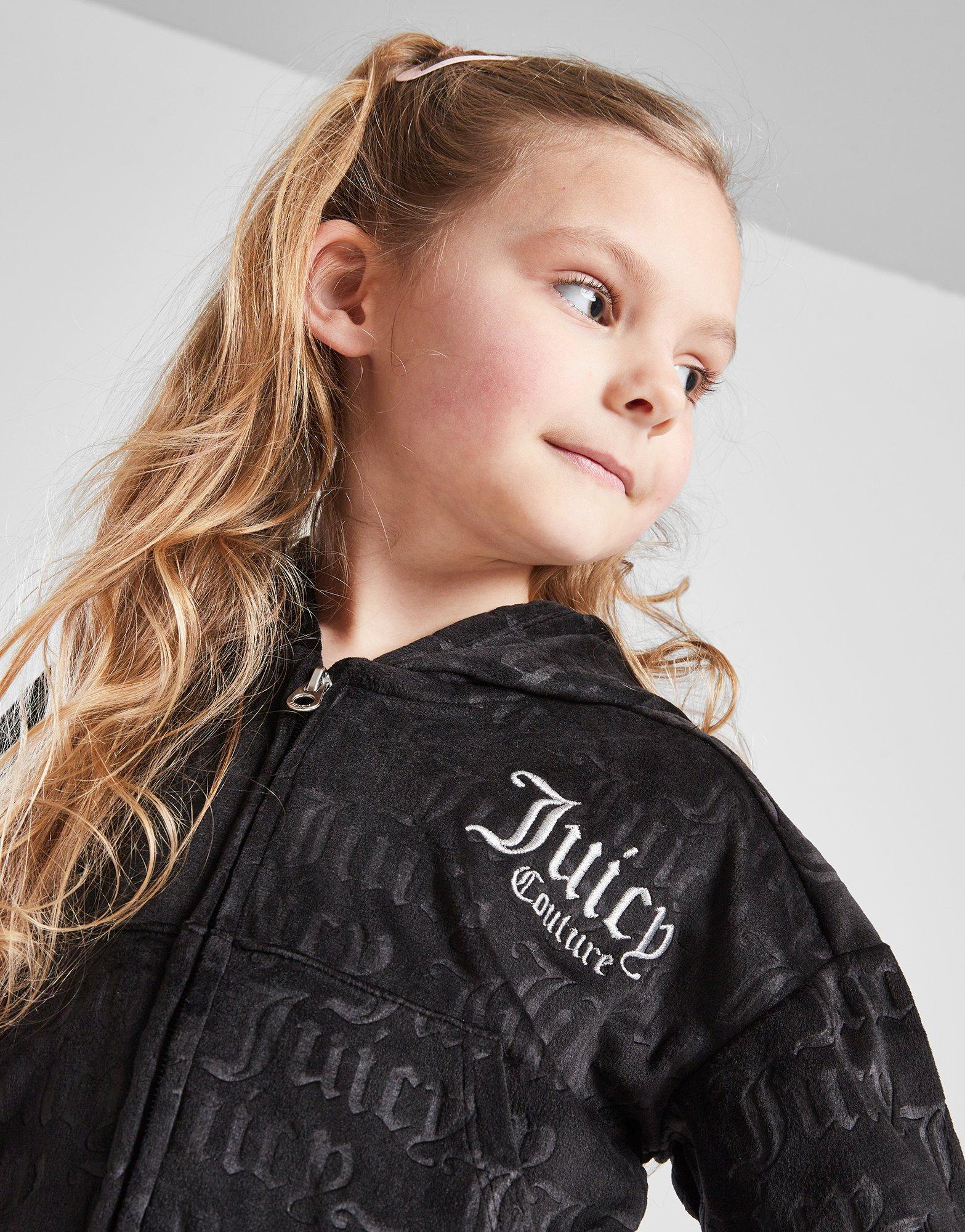 JUICY COUTURE Mono Velour Full Zip/Shorts Set Children