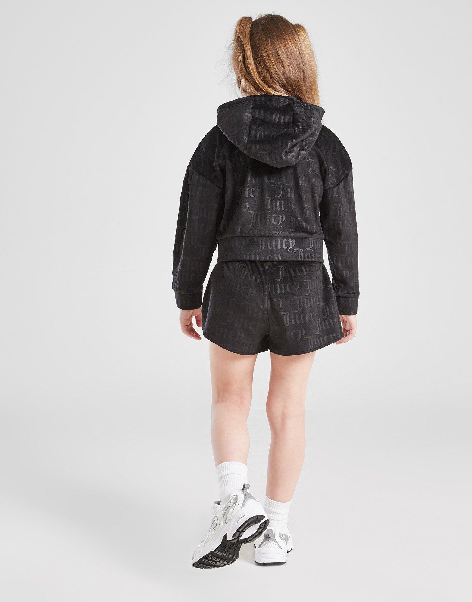 JUICY COUTURE Mono Velour Full Zip/Shorts Set Children