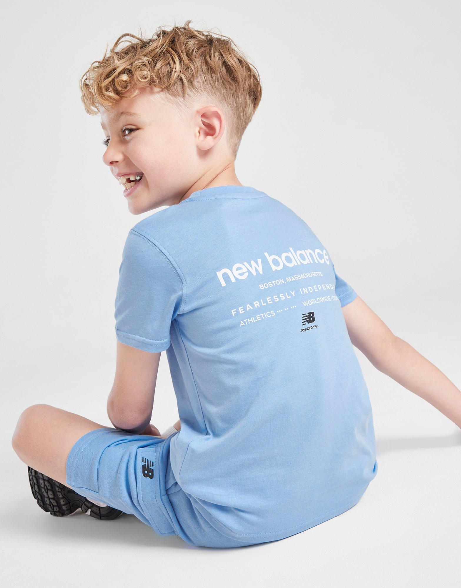 New Balance Linear T-Shirt/Shorts Set Children