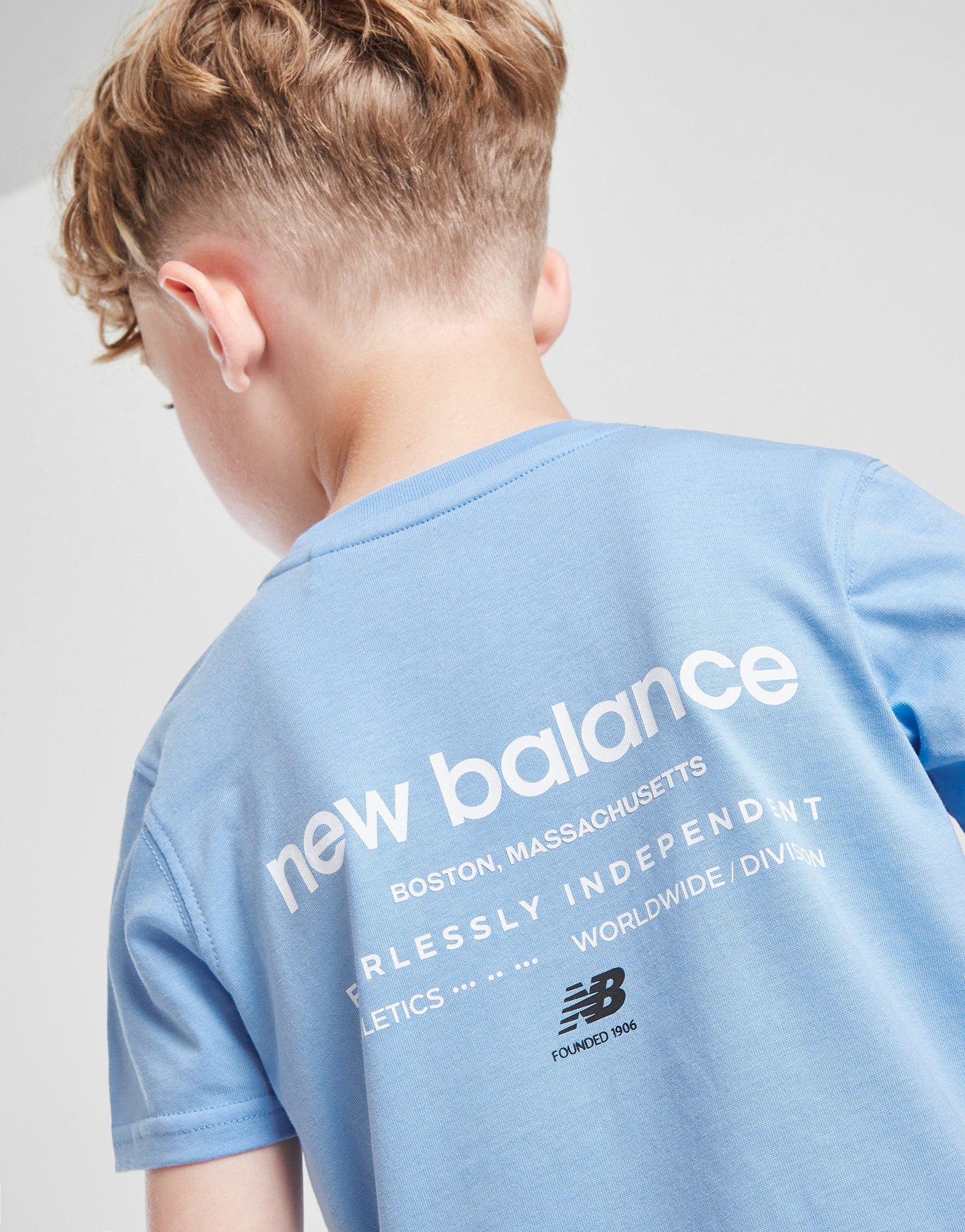New Balance Linear T-Shirt/Shorts Set Children