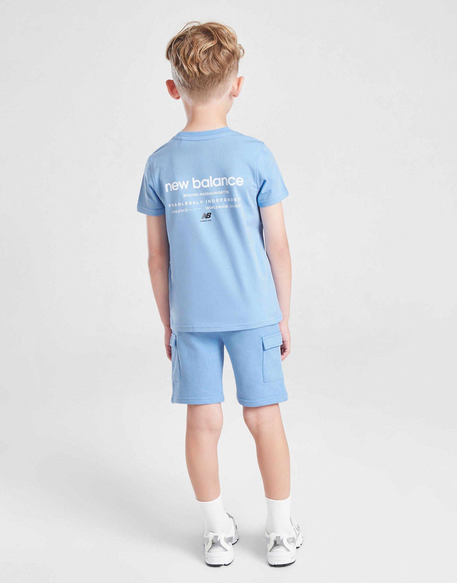 New Balance Linear T-Shirt/Shorts Set Children