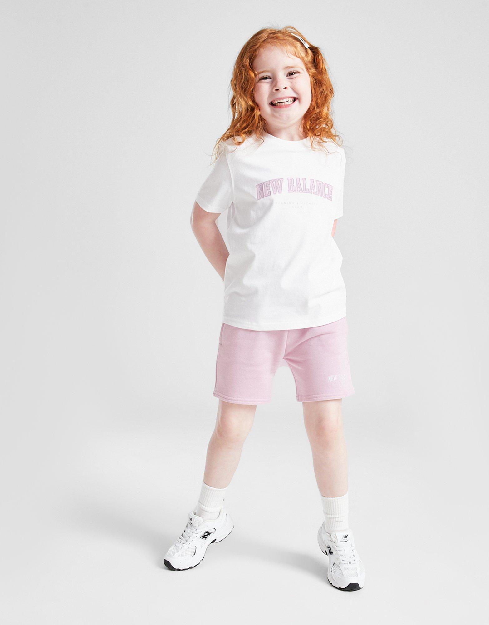 New Balance Girls' Arch Logo T-Shirt/Shorts Children