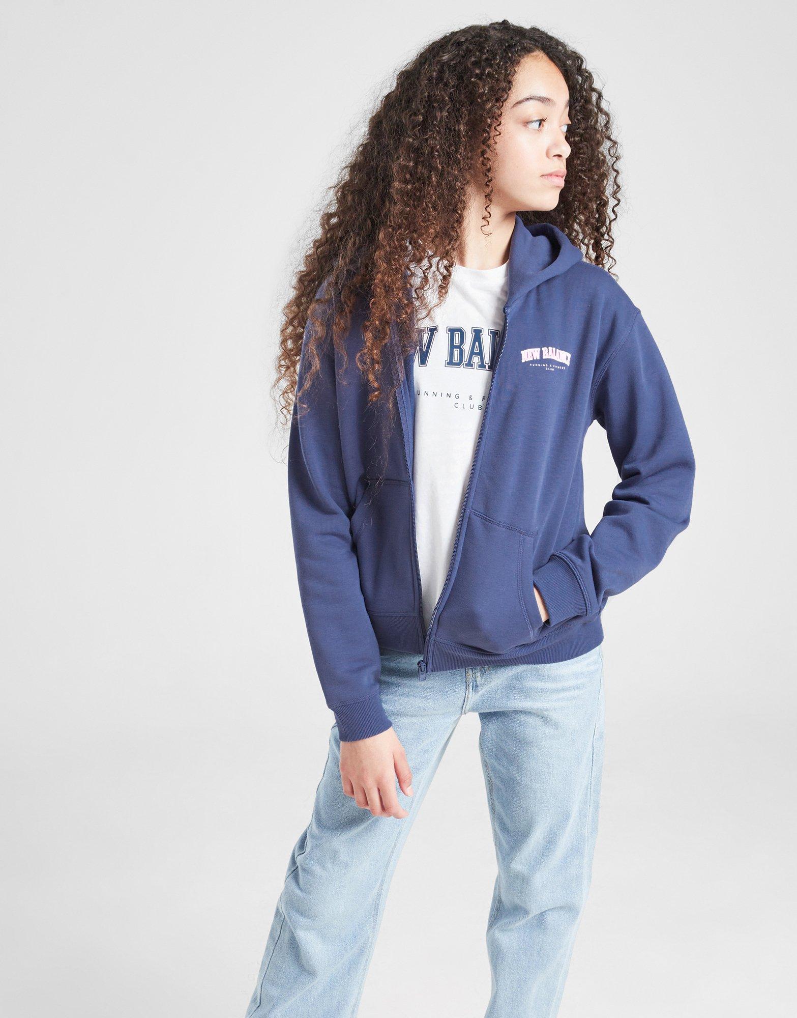 New Balance Girls' Arch Logo Full Zip Hoodie Kinder