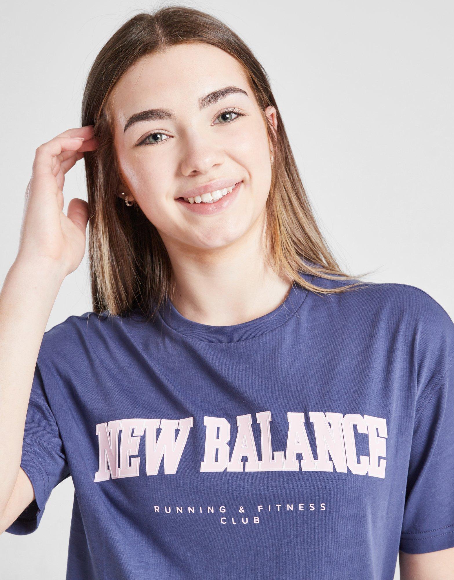 New Balance Girls' Arch Logo Boyfriend T-Shirt Junior