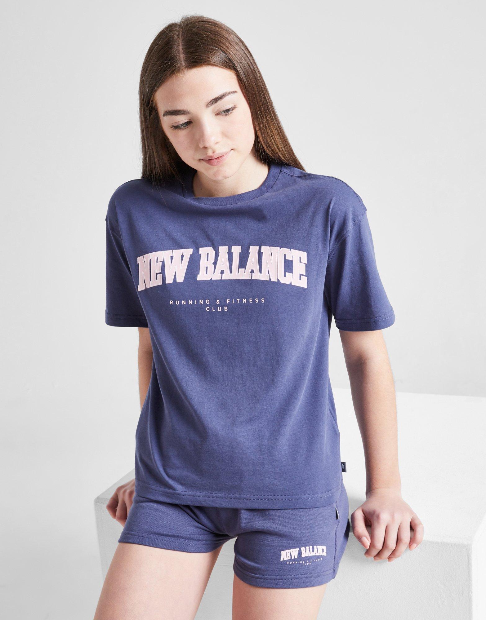 New Balance Girls' Arch Logo Boyfriend T-Shirt Junior